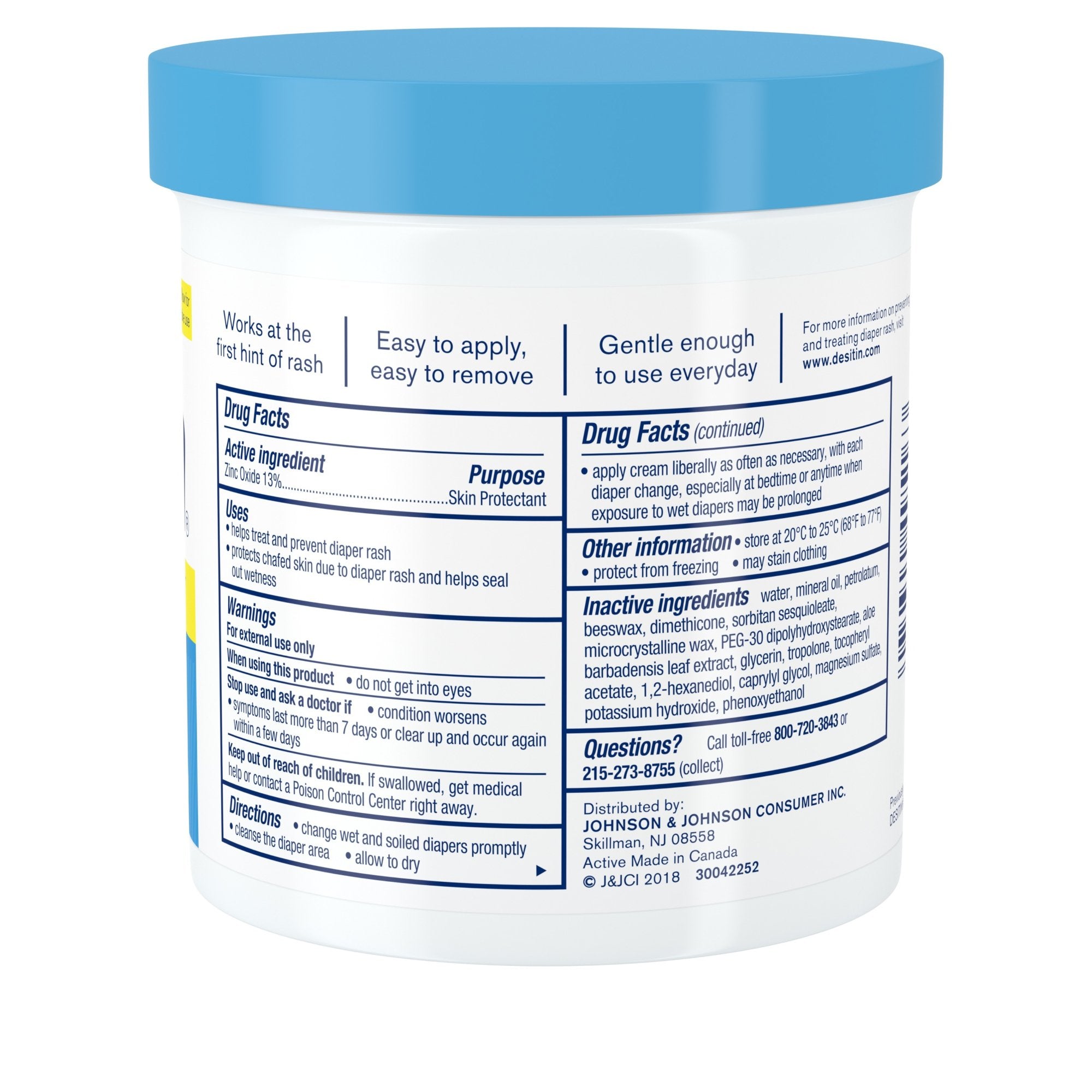 Diaper Rash Treatment Desitin® Rapid Relief 16 oz. Jar Unscented Ointment - image 2