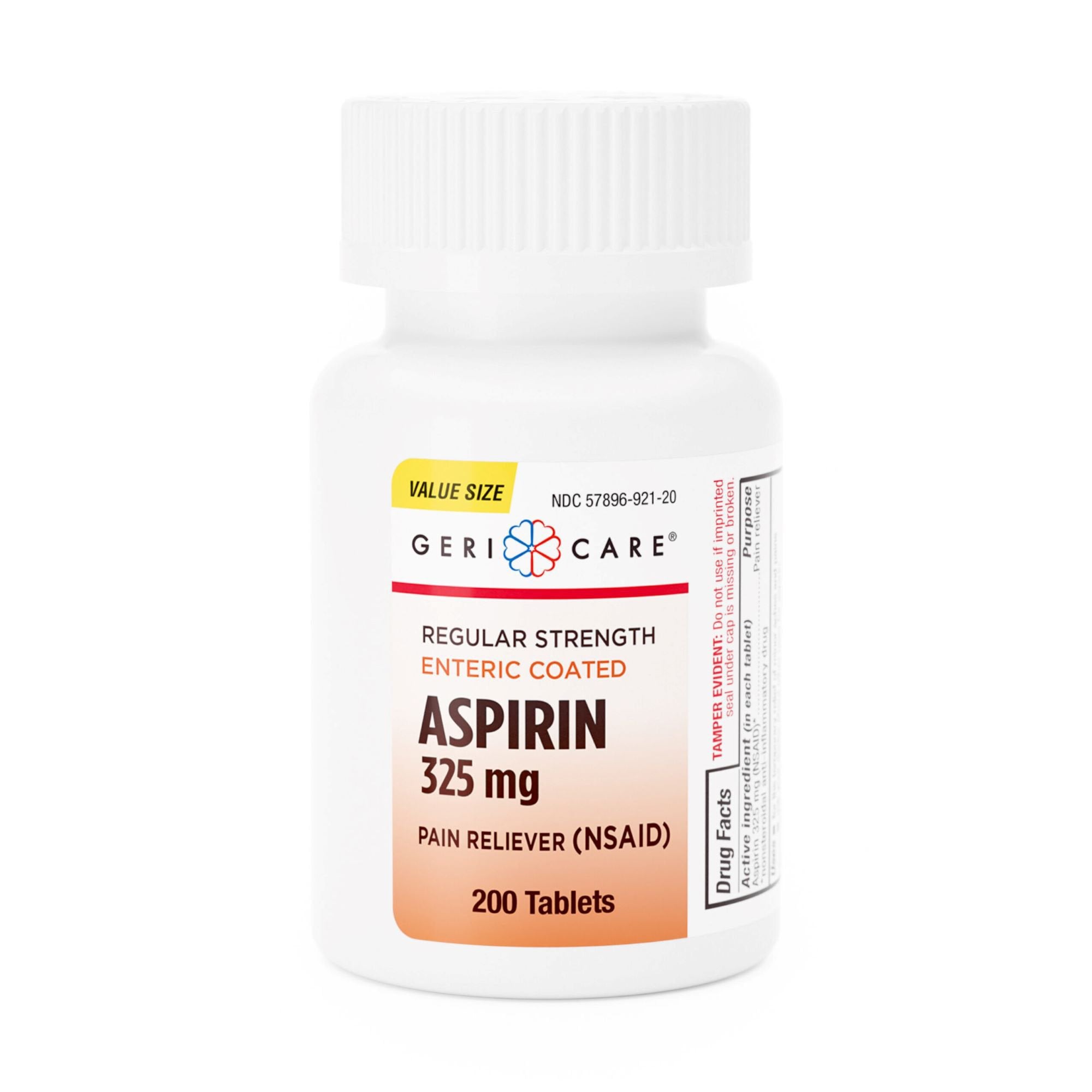 Pain Relief Geri-Care® 325 mg Strength Aspirin Tablet 200 per Bottle