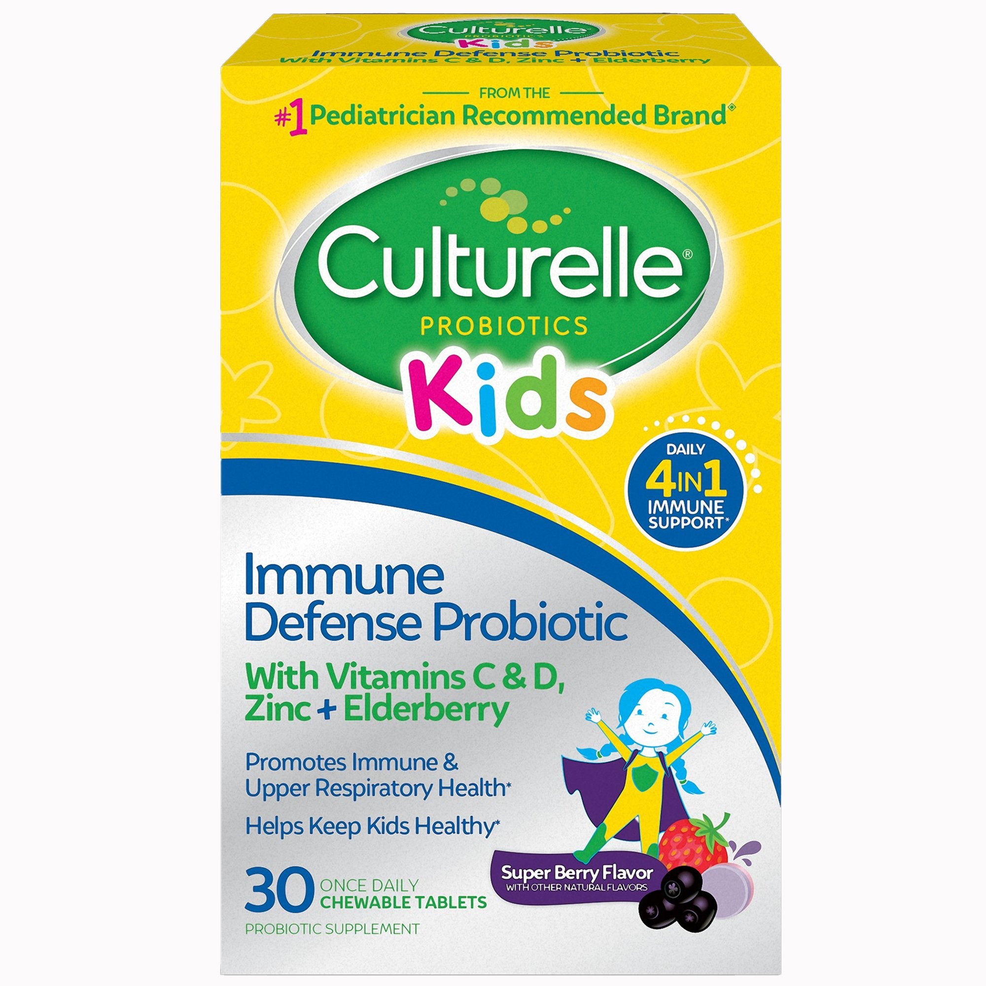 Culturelle® Kids Immune Defense Chewables, Berry Flavor