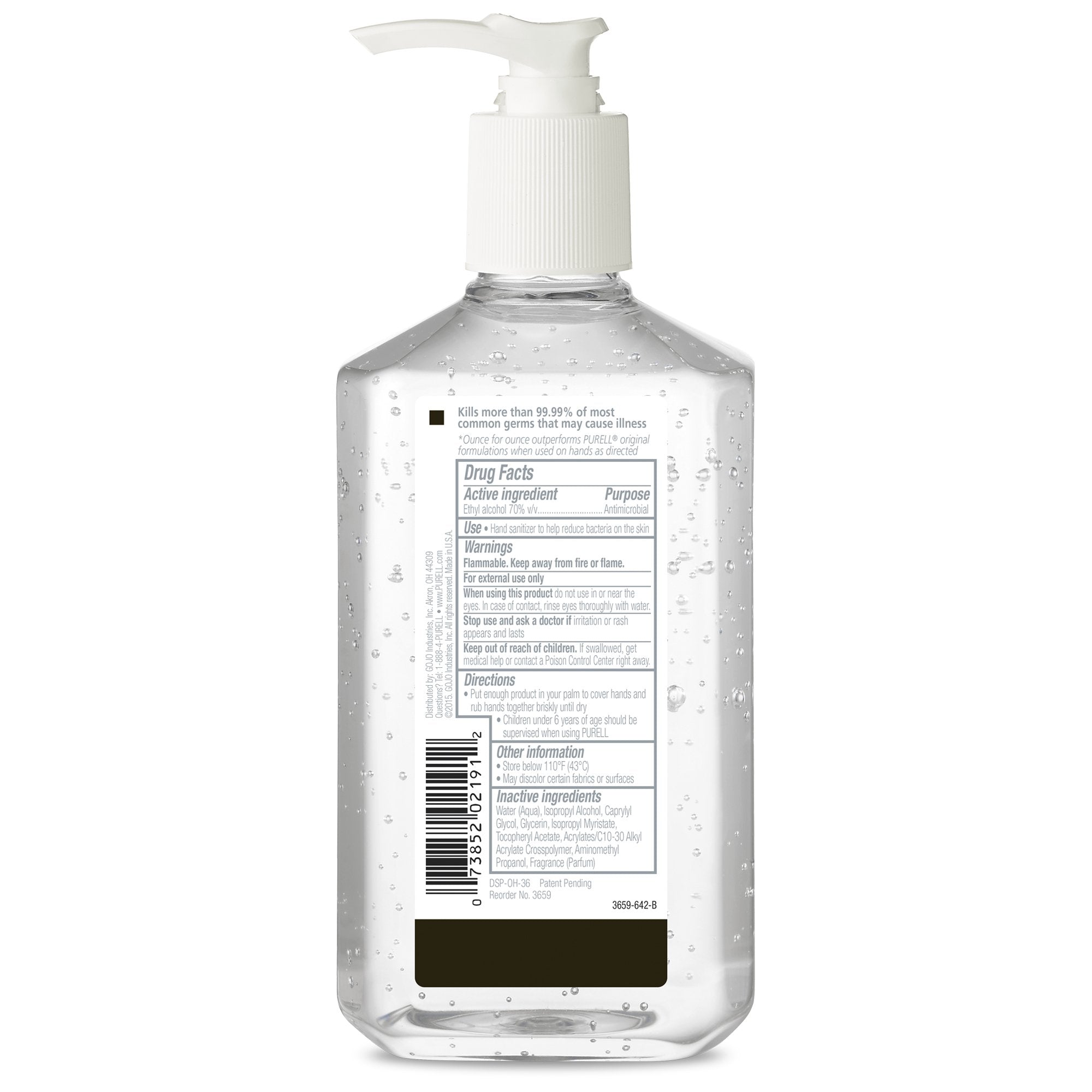 Hand Sanitizer Purell® Advanced 12 oz. Ethyl Alcohol Gel Pump Bottle - image 2
