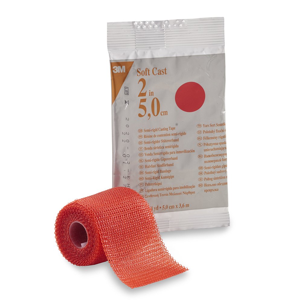 Cast Tape 3M™ Scotchcast™ Soft Cast 2 Inch X 12 Foot Fiberglass Red (Caja 10 Unidades)