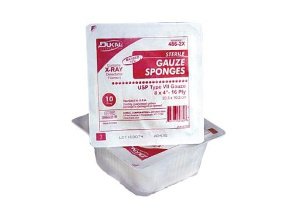 Dukal™ Sterile USP Type VII X-Ray Detectable Gauze Sponge, 4 x 4 Inch, 16-Ply
