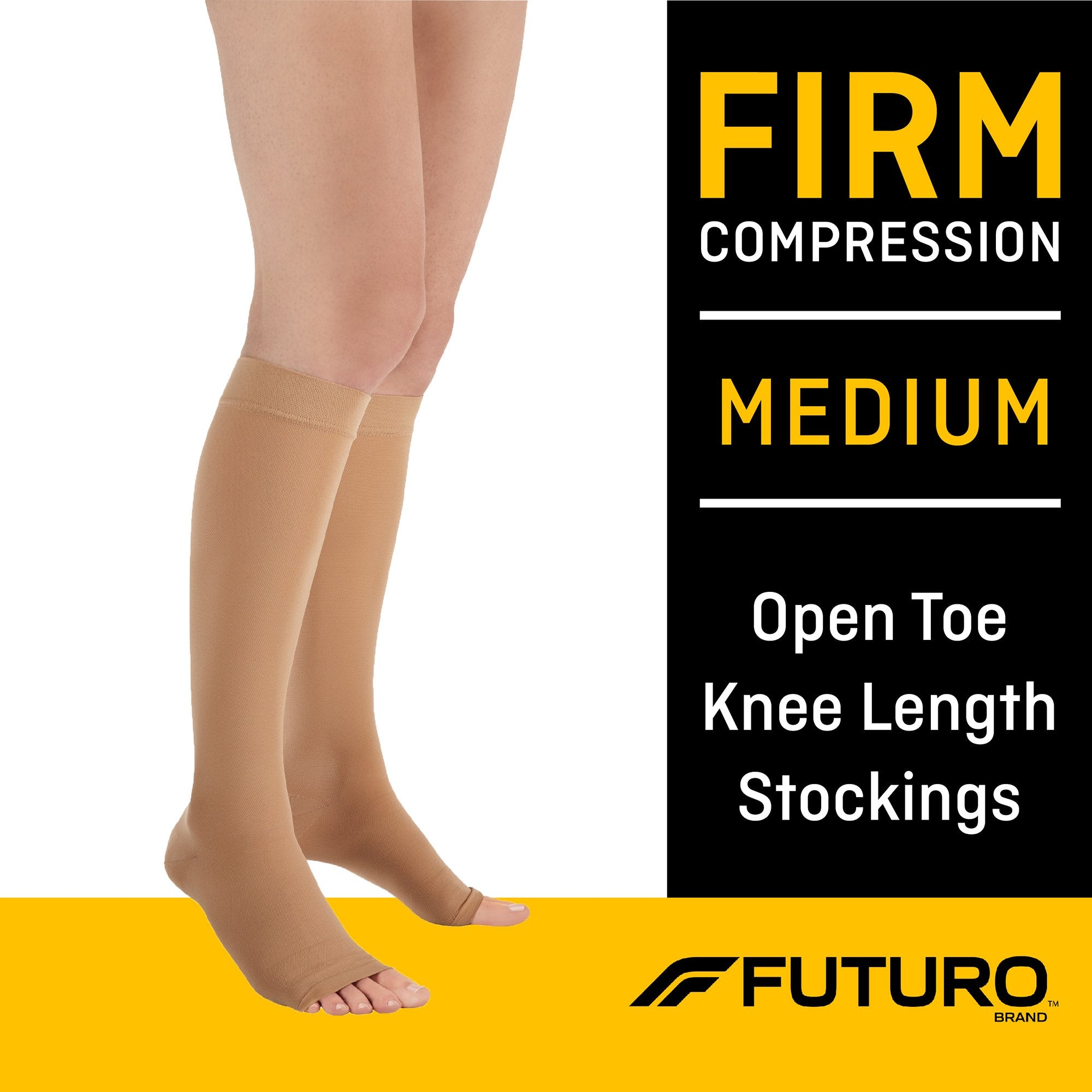 Compression Stocking 3M™ Futuro™ Knee High Medium Beige Open Toe - image 3
