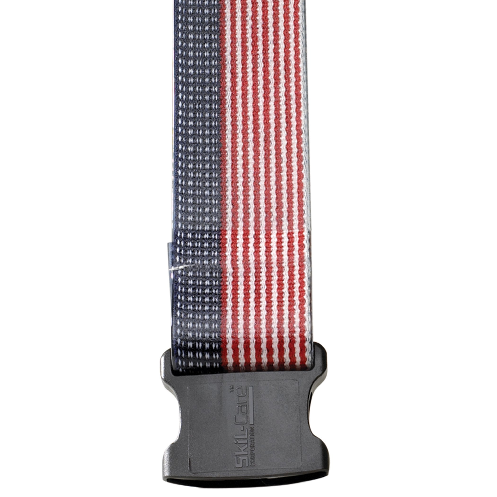 Gait Belt SkiL-Care™ PathoShield 72 Inch Length Stars and Stripes Design Plastic Coated Webbing