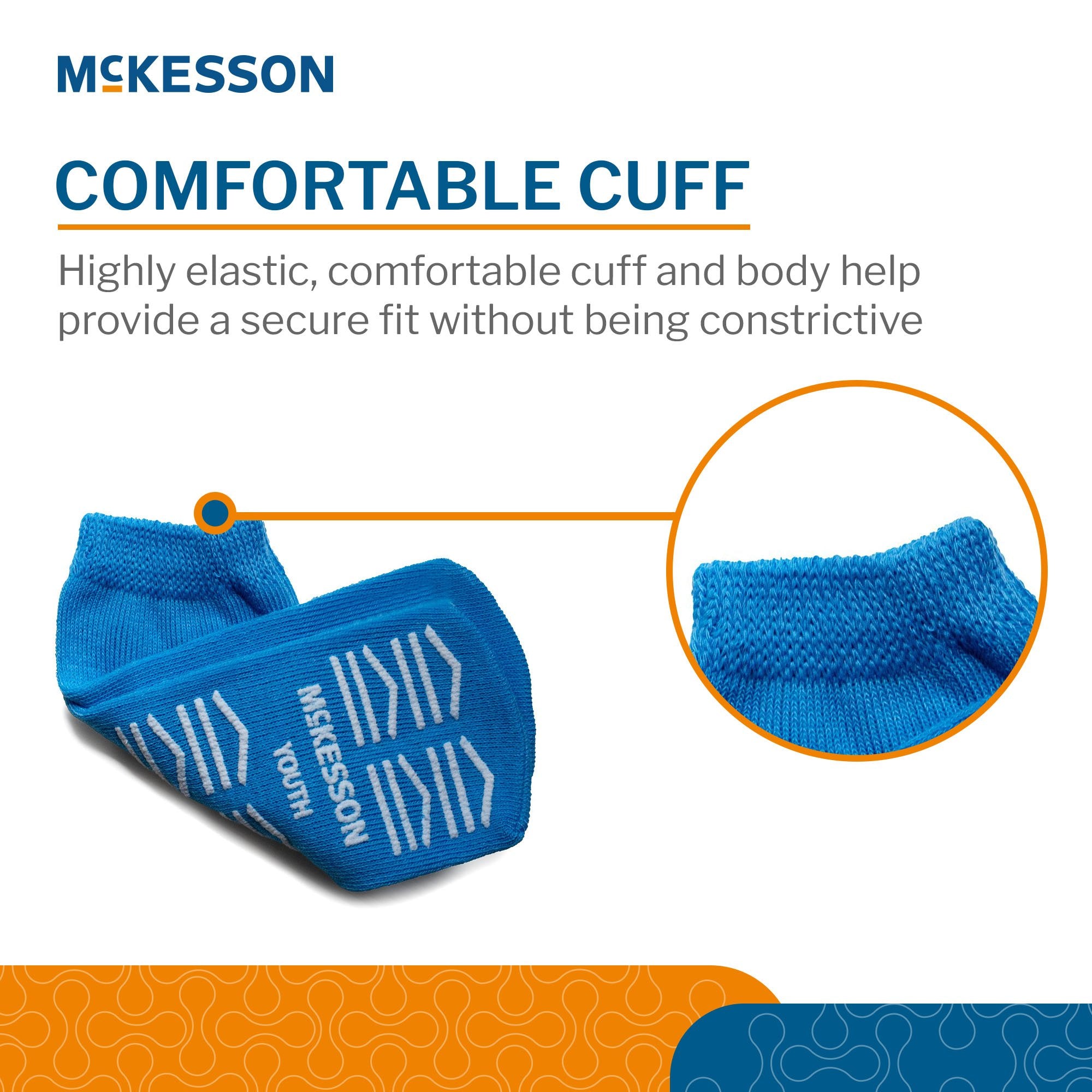 Slipper Socks McKesson Unisex Youth Single Tread Single Patient Use Light Blue - image 5