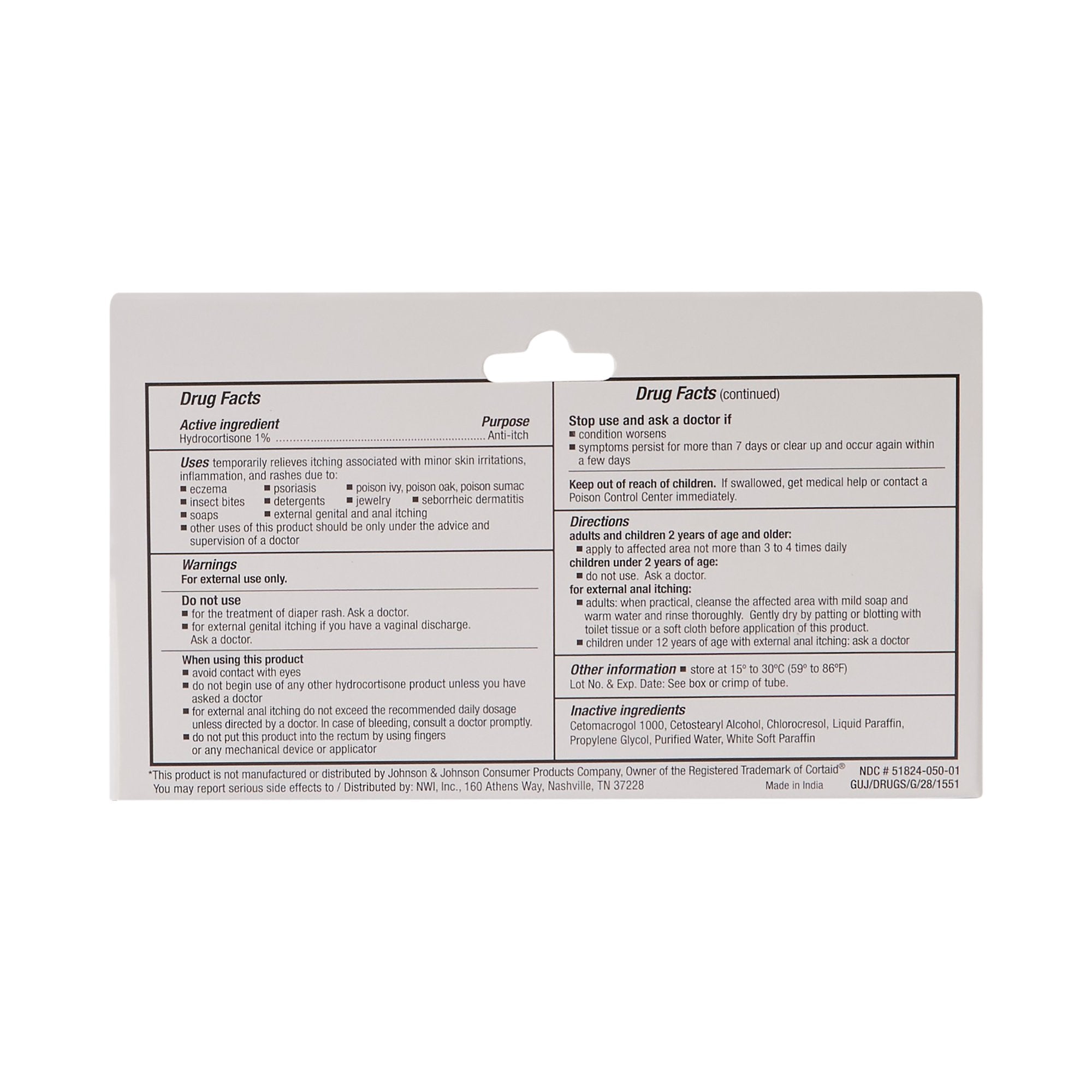 Itch Relief CareALL® 1% Strength Cream 1 oz. Tube - image 3