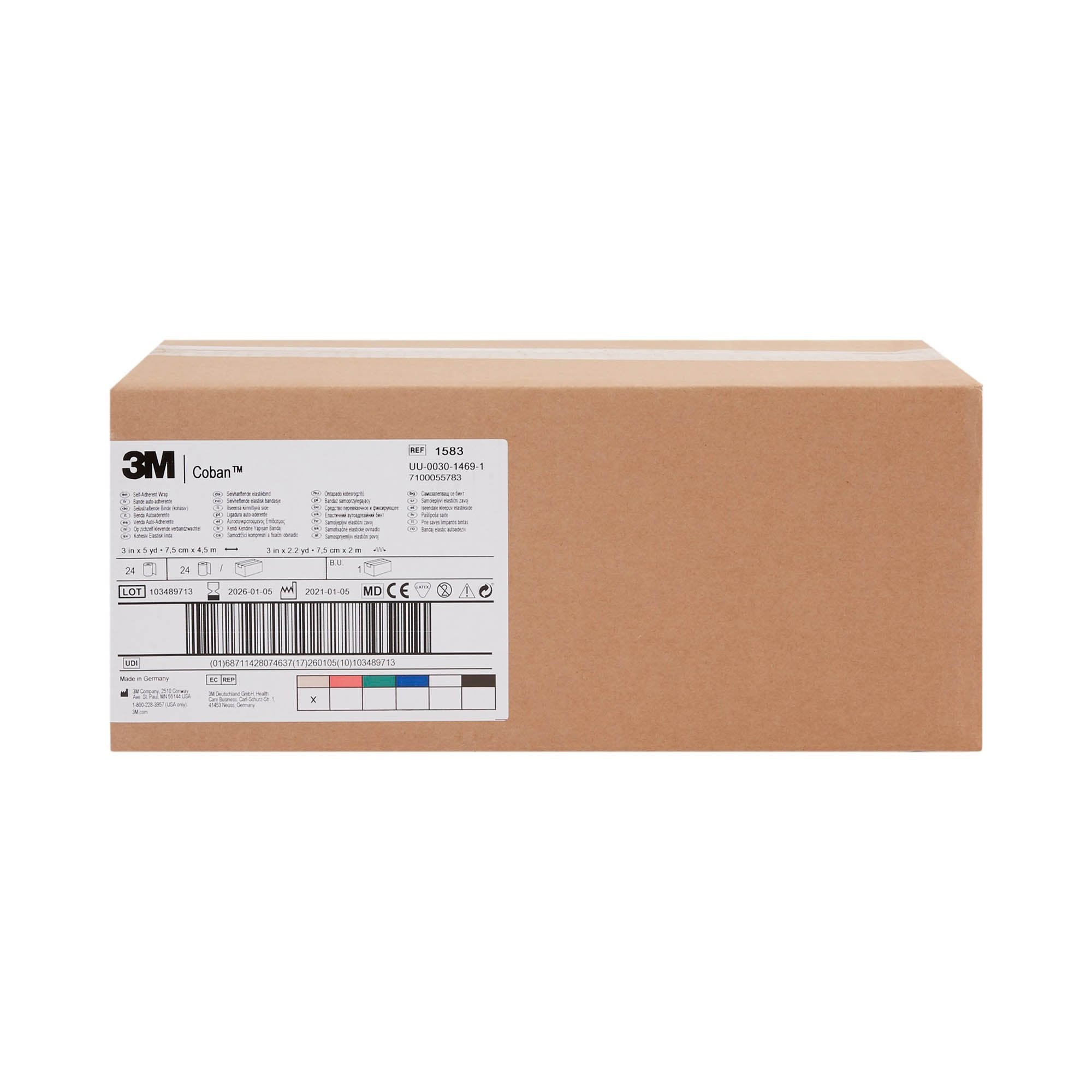 Cohesive Bandage 3M™ Coban™ 3 Inch X 5 Yard Self-Adherent Closure Tan NonSterile Standard Compression - image 5