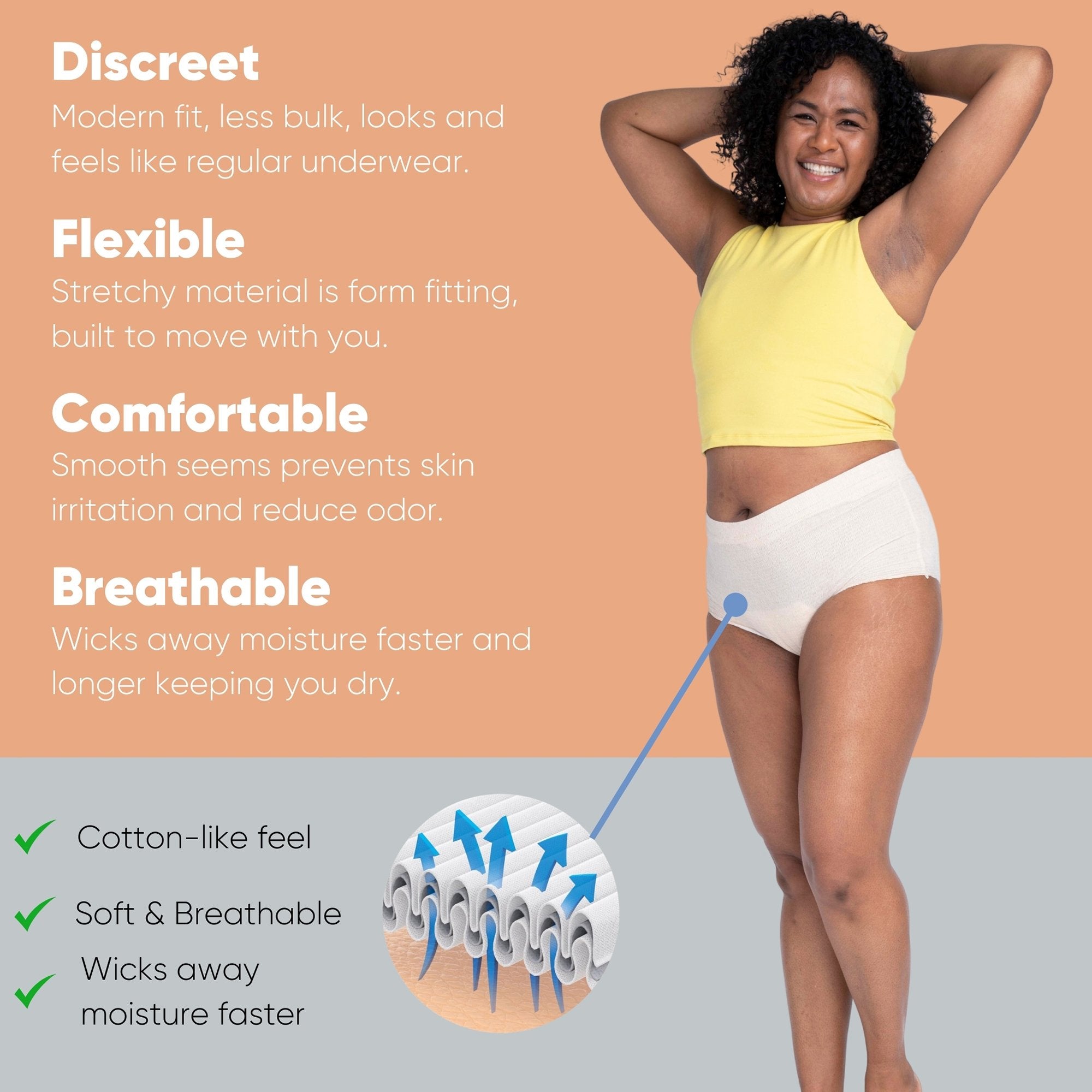 Absorbent Underwear Nexwear Pull On Adult Large Female Disposable Moderate Absorbency - image 5