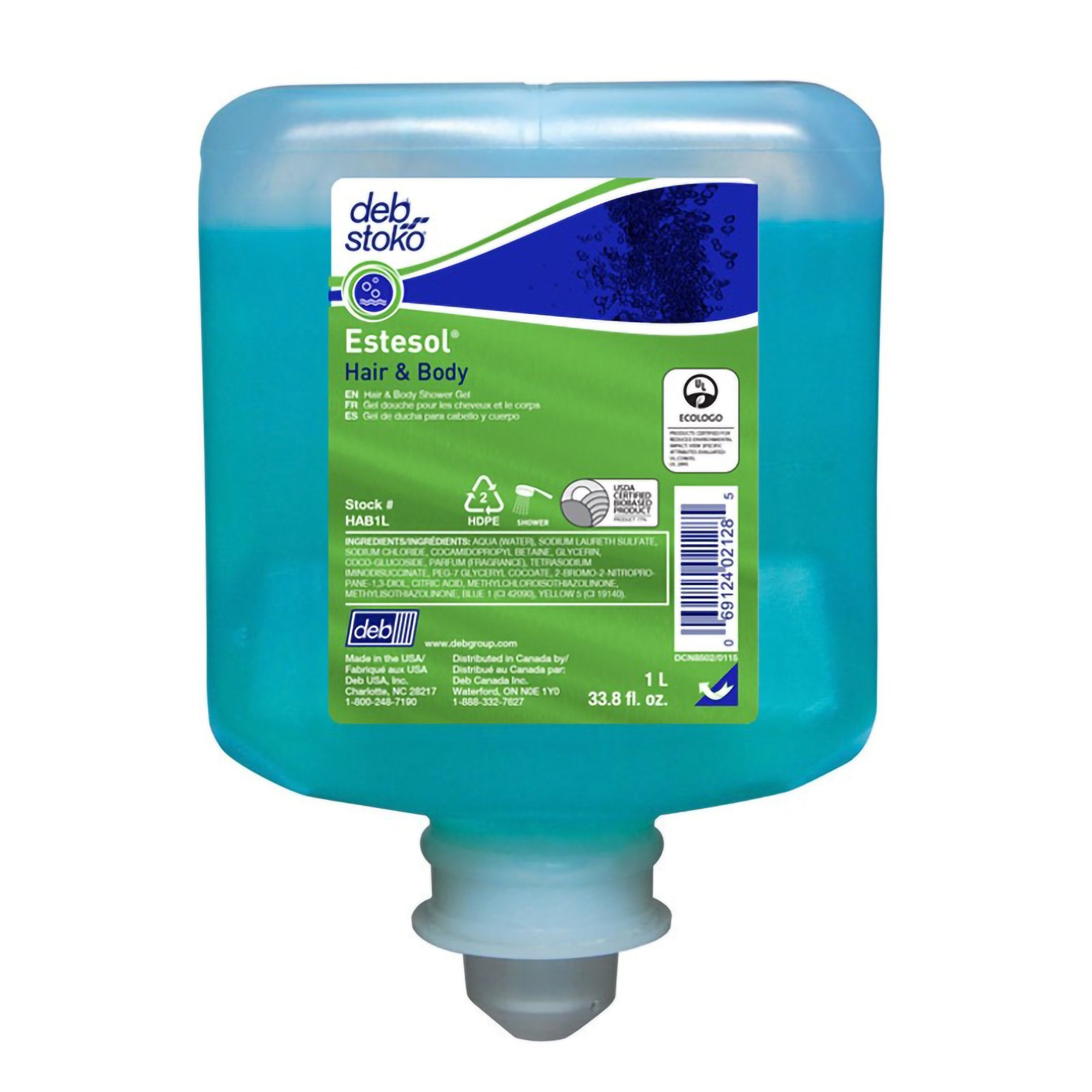 Body Wash Estesol® Hand, Hair and Body Liquid 1,000 mL Dispenser Refill Bottle Rainforest Scent