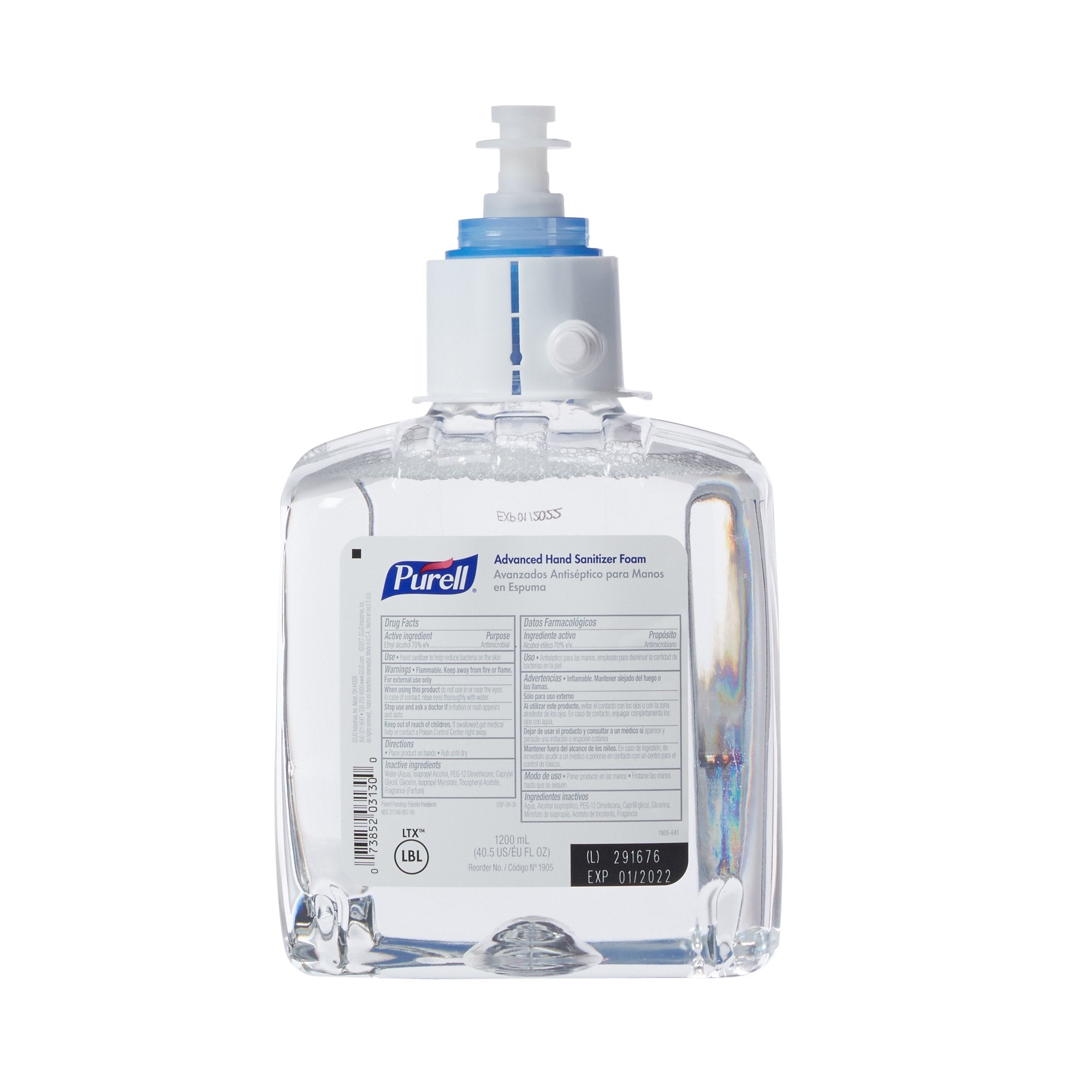 Hand Sanitizer Purell® Advanced 1,200 mL Ethyl Alcohol Foaming Dispenser Refill Bottle - image 2