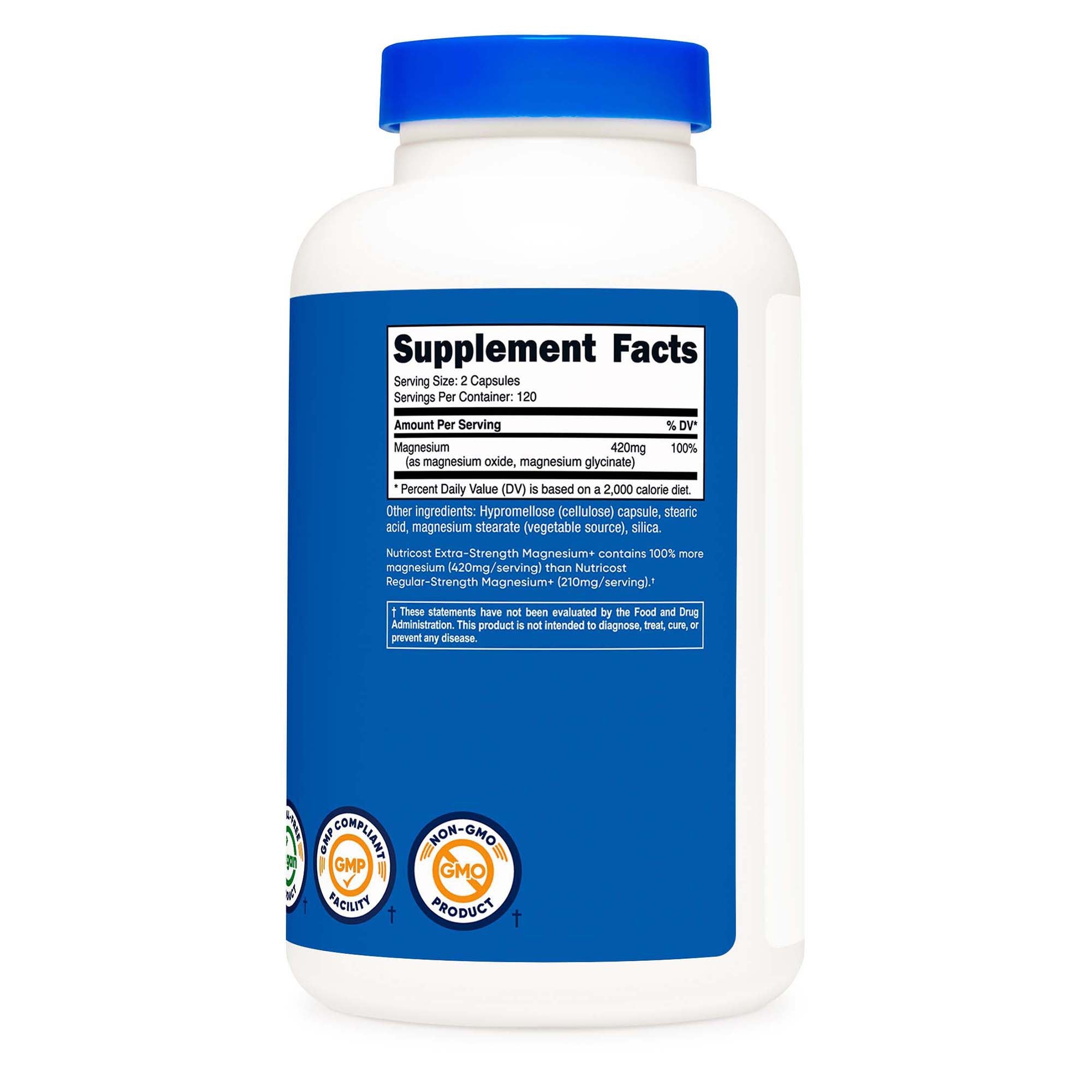 Dietary Supplement nutricost® Magnesium Citrate 420 mg Strength Capsule 240 Per Bottle - image 3