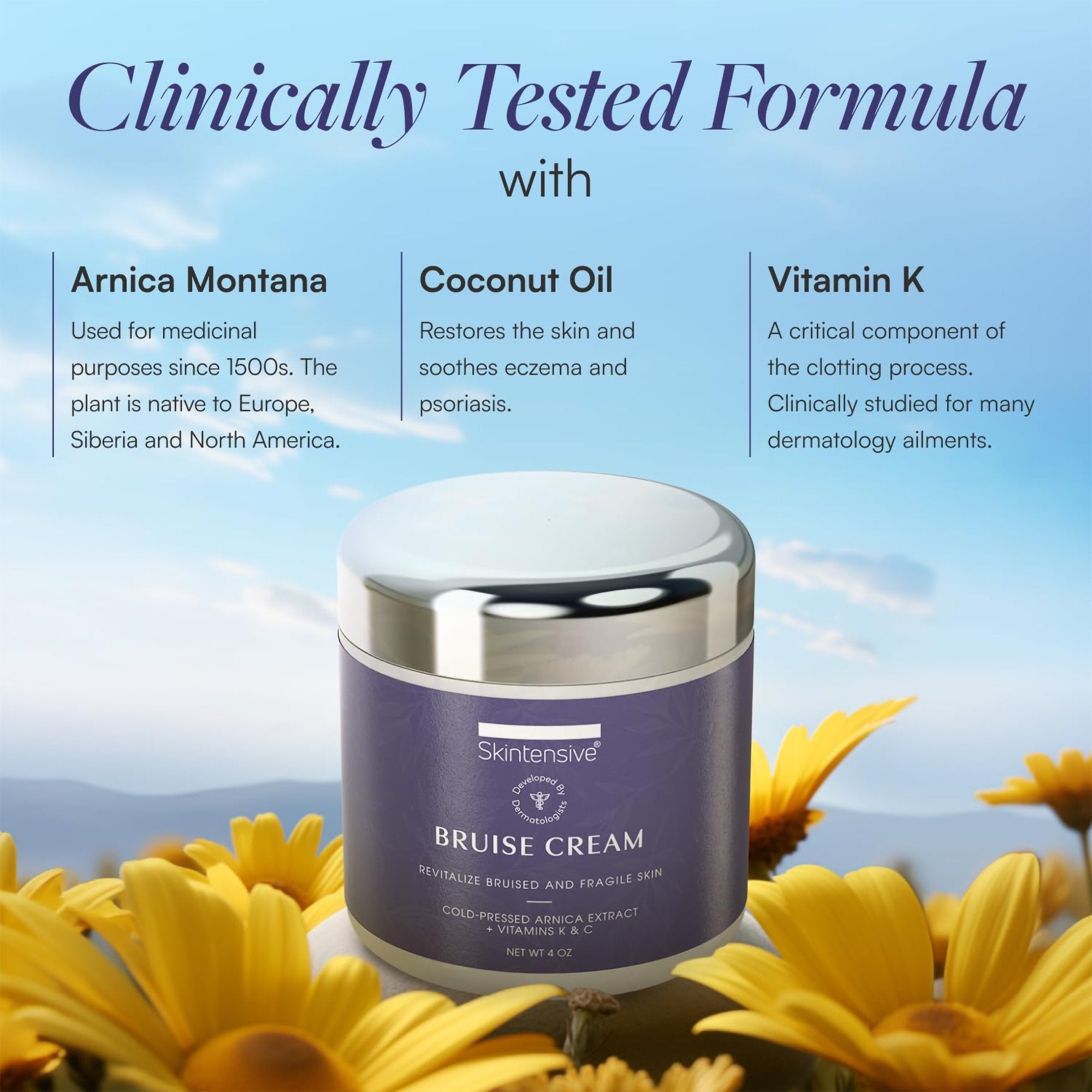 Hand and Body Moisturizer Skintensive® Bruise Cream 4 oz. Jar Unscented Cream - image 6