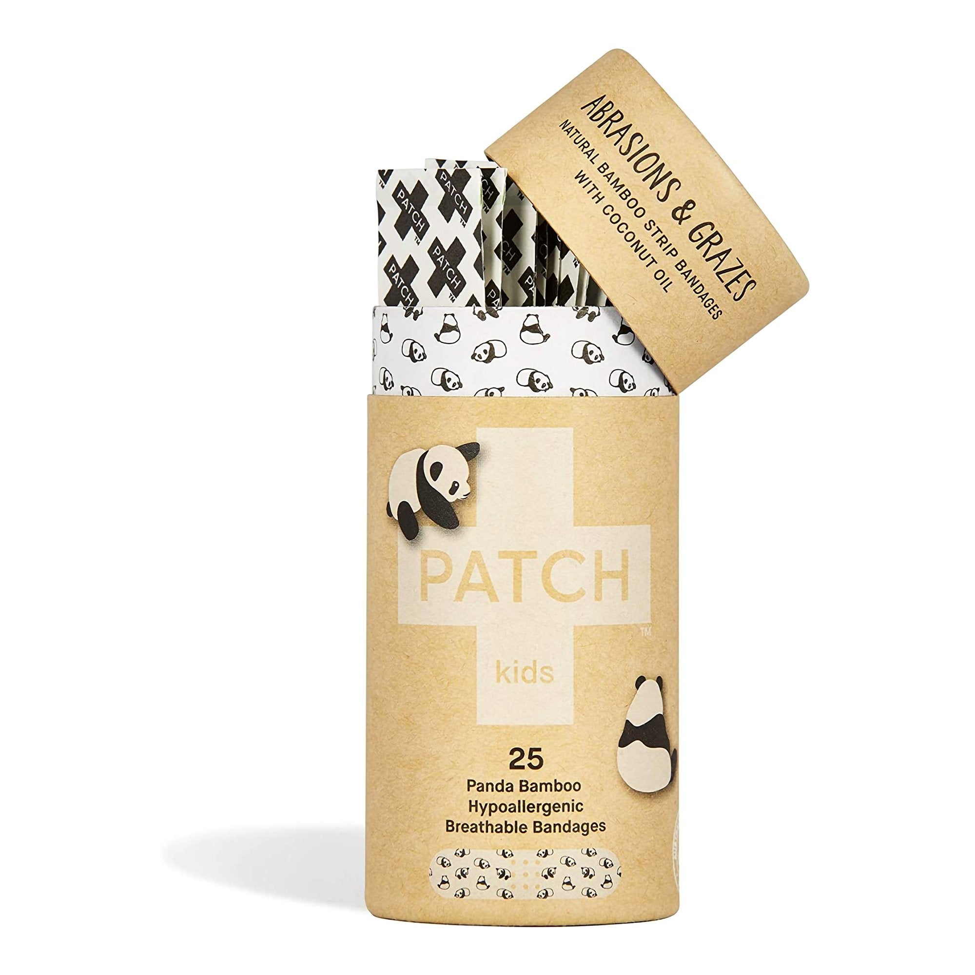 Adhesive Strip Patch™ Kids Bamboo / Coconut Oil Kid Design (Pandas) 3/4 X 3 Inch Sterile - image 2