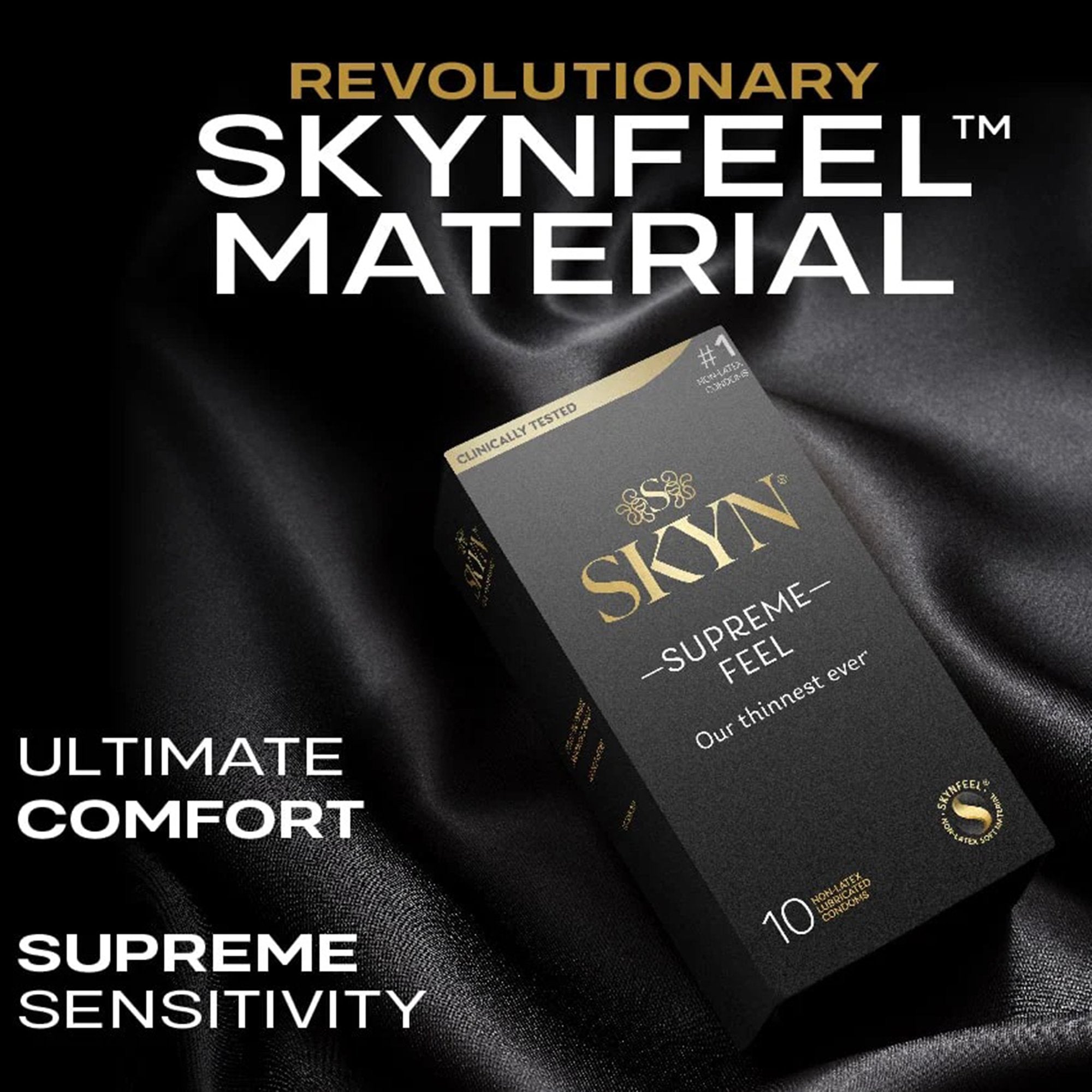 Condom SKYN® Supreme Lubricated One Size Fits Most 30 Per Box - image 3