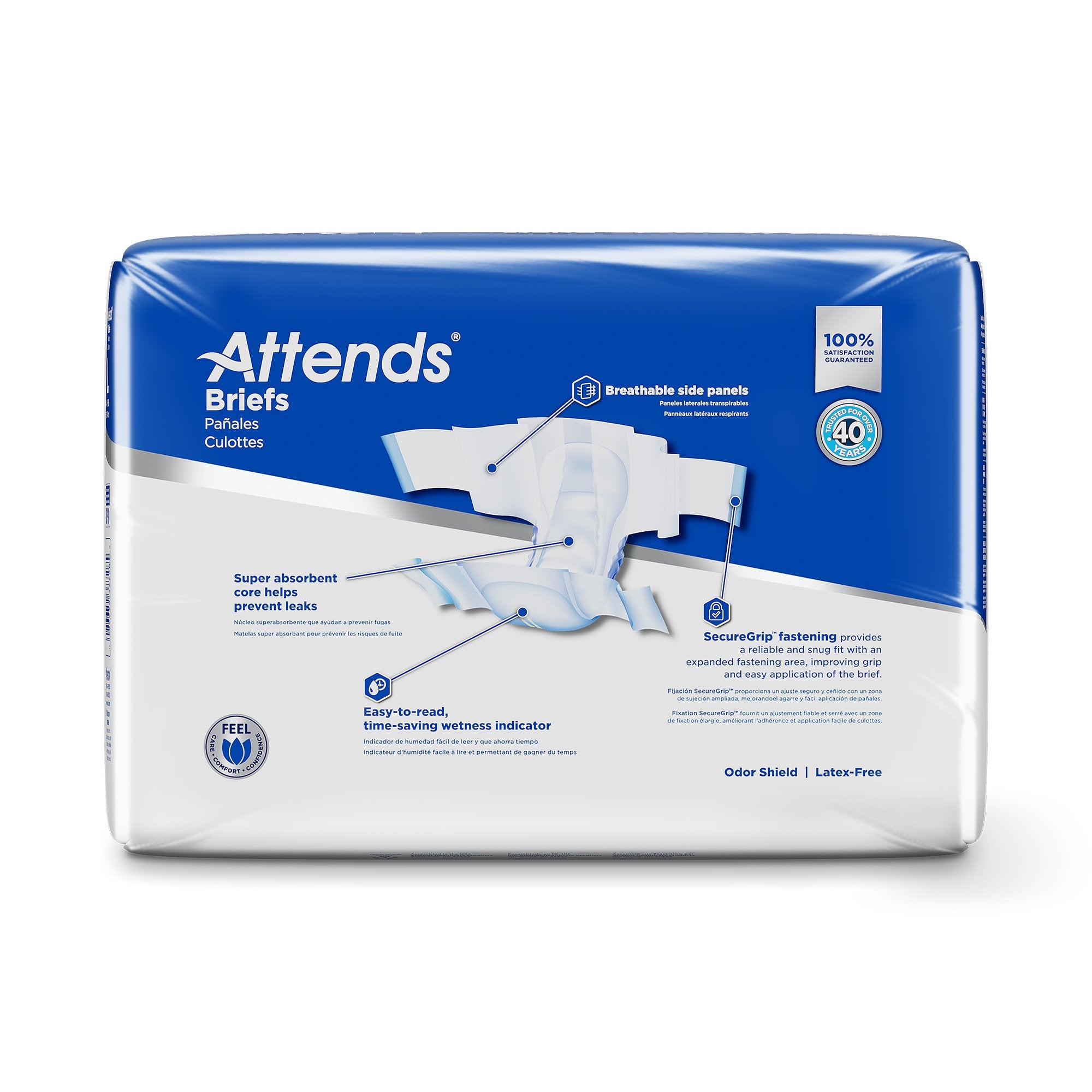 Incontinence Brief Attends® Care Advanced Adult Large Unisex Disposable Heavy Absorbency - image 5