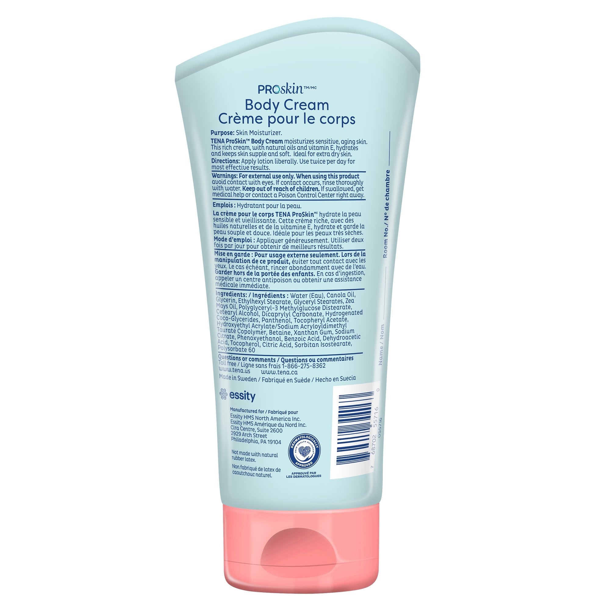 Hand and Body Moisturizer TENA® Proskin™ 5.1 oz. Tube Unscented Cream CHG Compatible - image 2