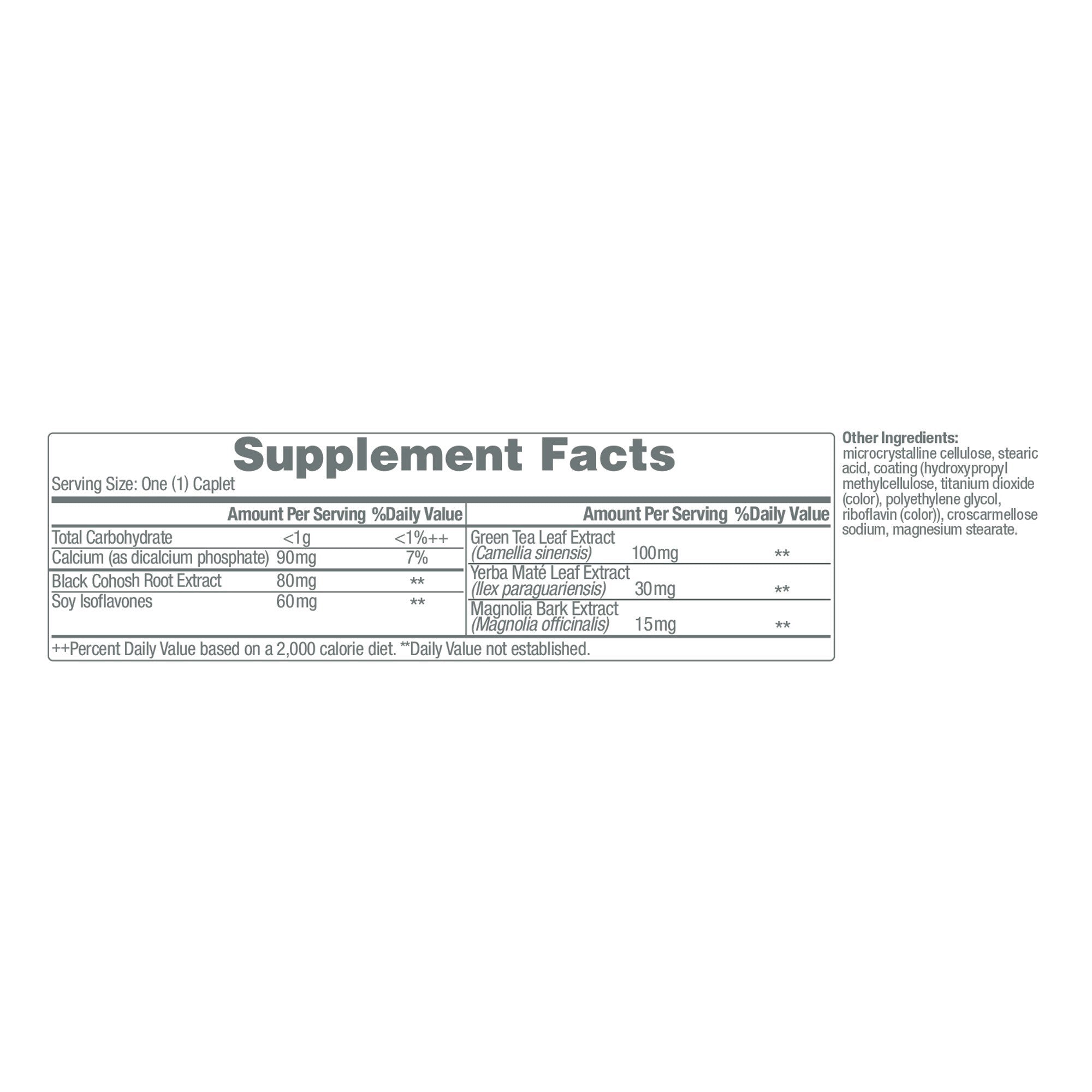 Dietary Supplement Estroven® Stress Relief & Energy Boost Calcium / Black Cohosh Root Extract / Soy Isoflavones 90 mg - 80 mg - 60 mg Strength Caplet 28 per Box - image 5
