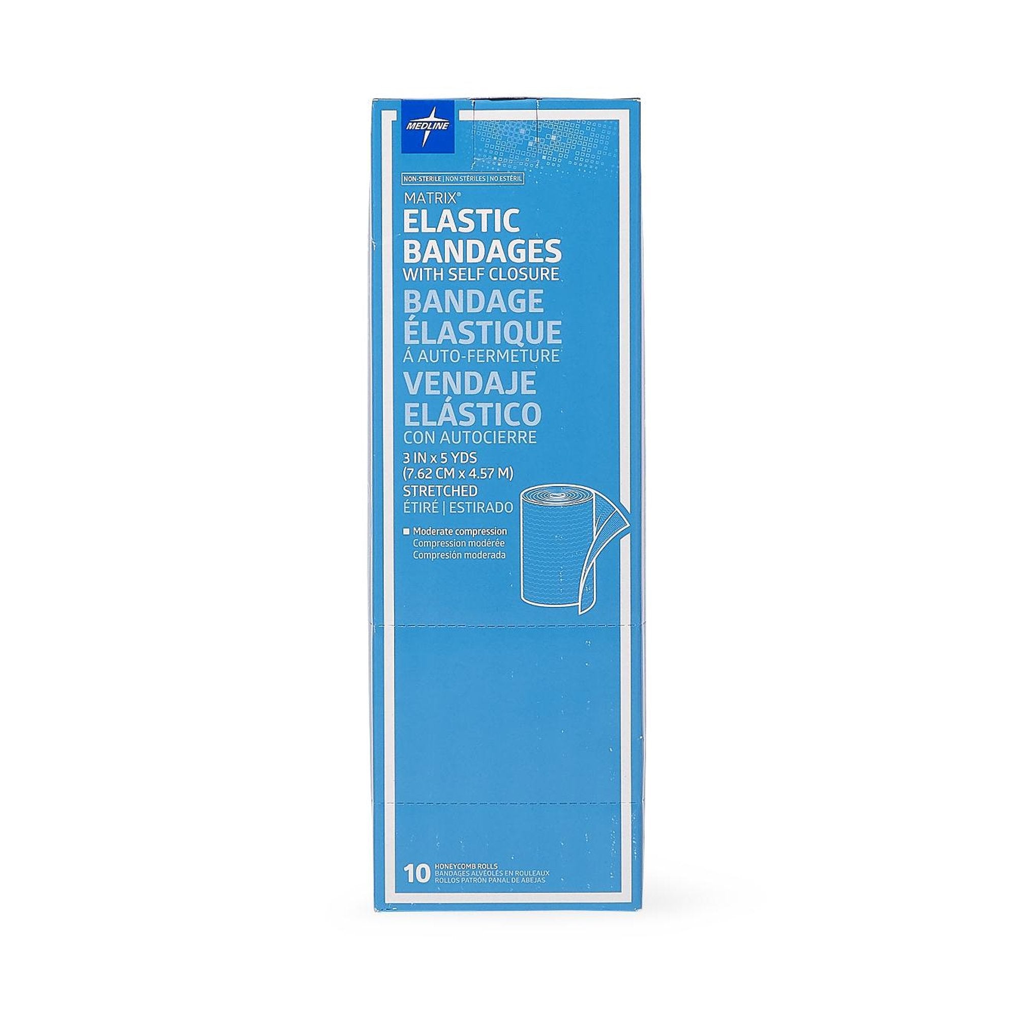 Elastic Bandage Matrix 3 Inch X 5 Yard Double Hook and Loop Closure Natural NonSterile Medium Compression - image 4