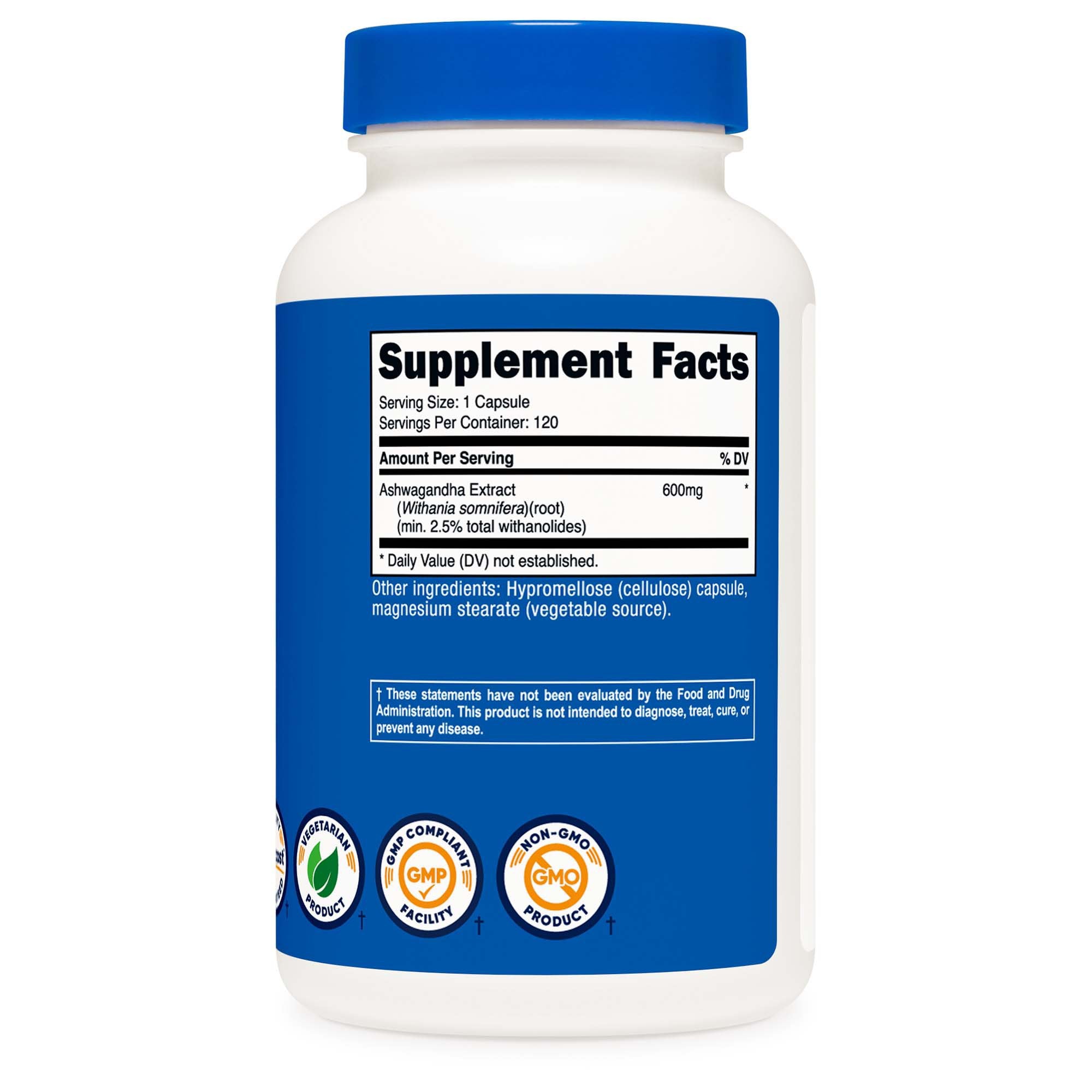Dietary Supplement nutricost® Ashwagandha Root 600 mg Strength Capsule 120 Per Bottle - image 3