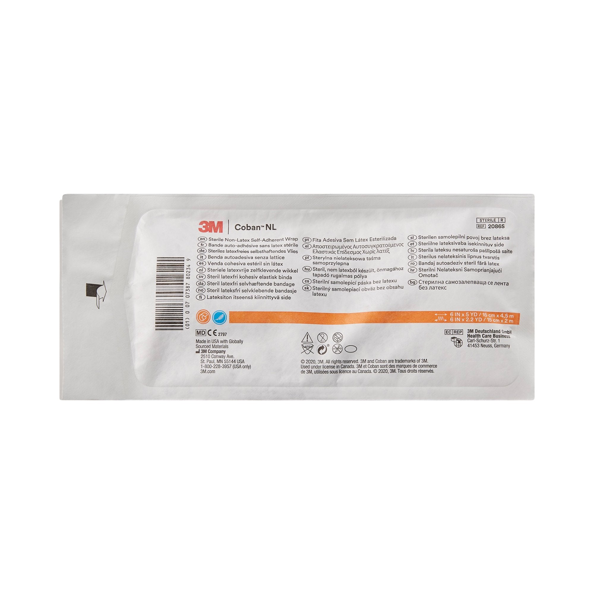 Cohesive Bandage 3M™ Coban™ LF 6 Inch X 5 Yard Self-Adherent Closure Tan Sterile Standard Compression - image 4