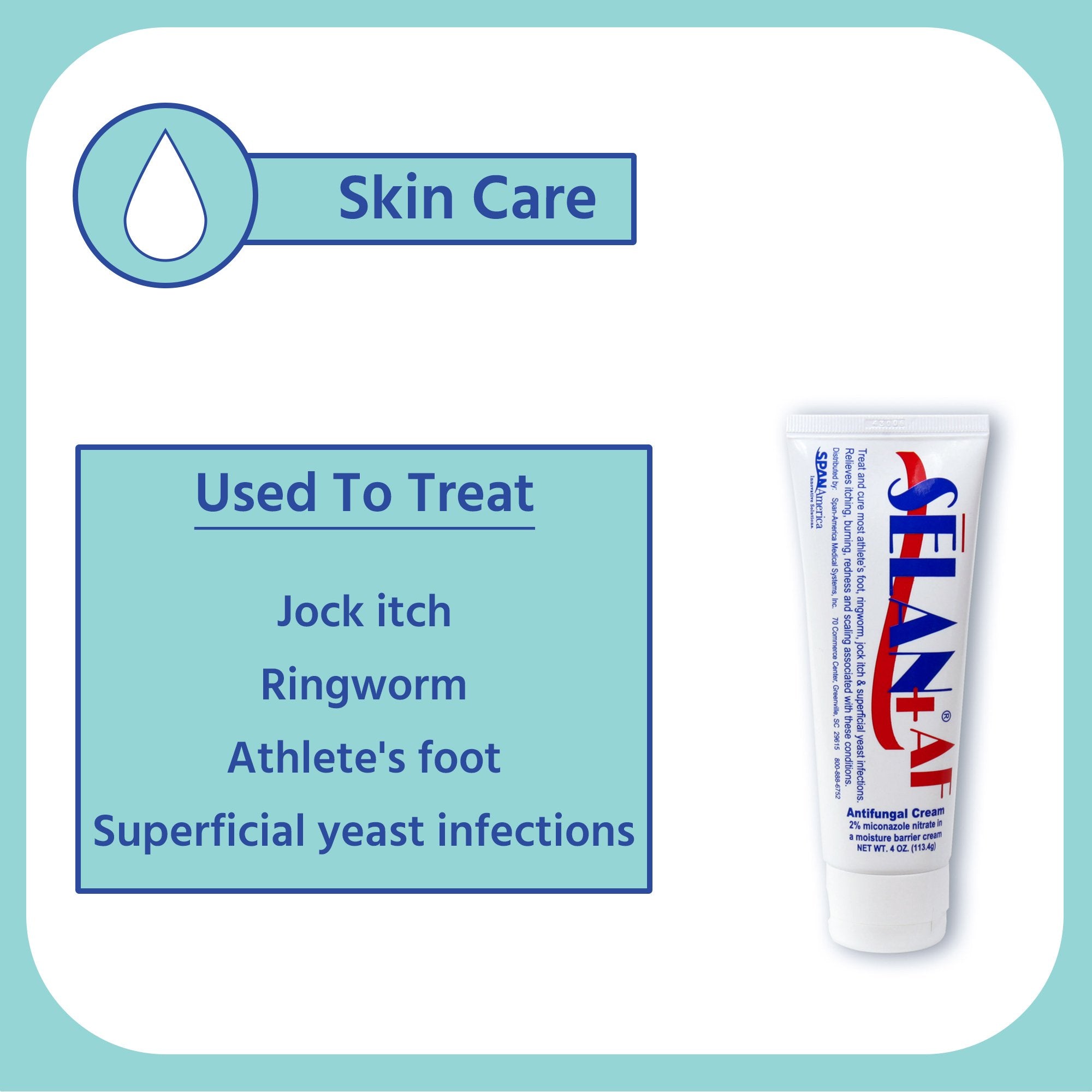 Antifungal Selan+® AF 2% Strength Cream 4 oz. Tube - image 4