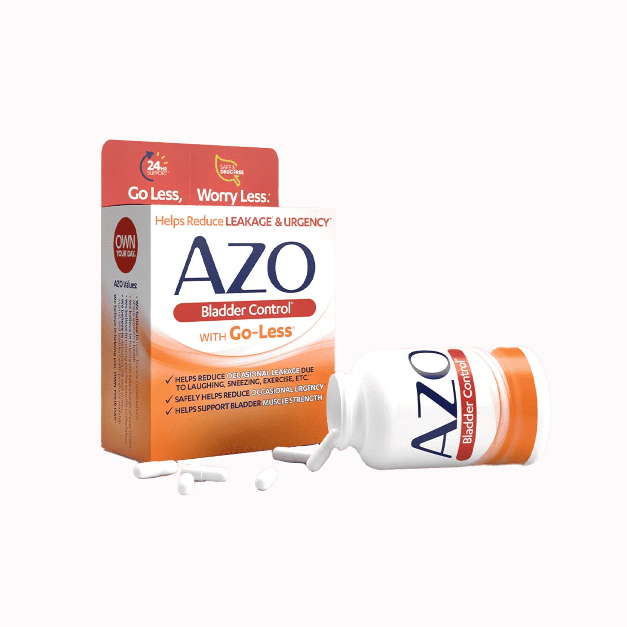 Urinary Pain Relief AZO® Bladder Control 300 mg Strength Pumpkin Seed / Soy Germ Extracts Capsule 54 per Box