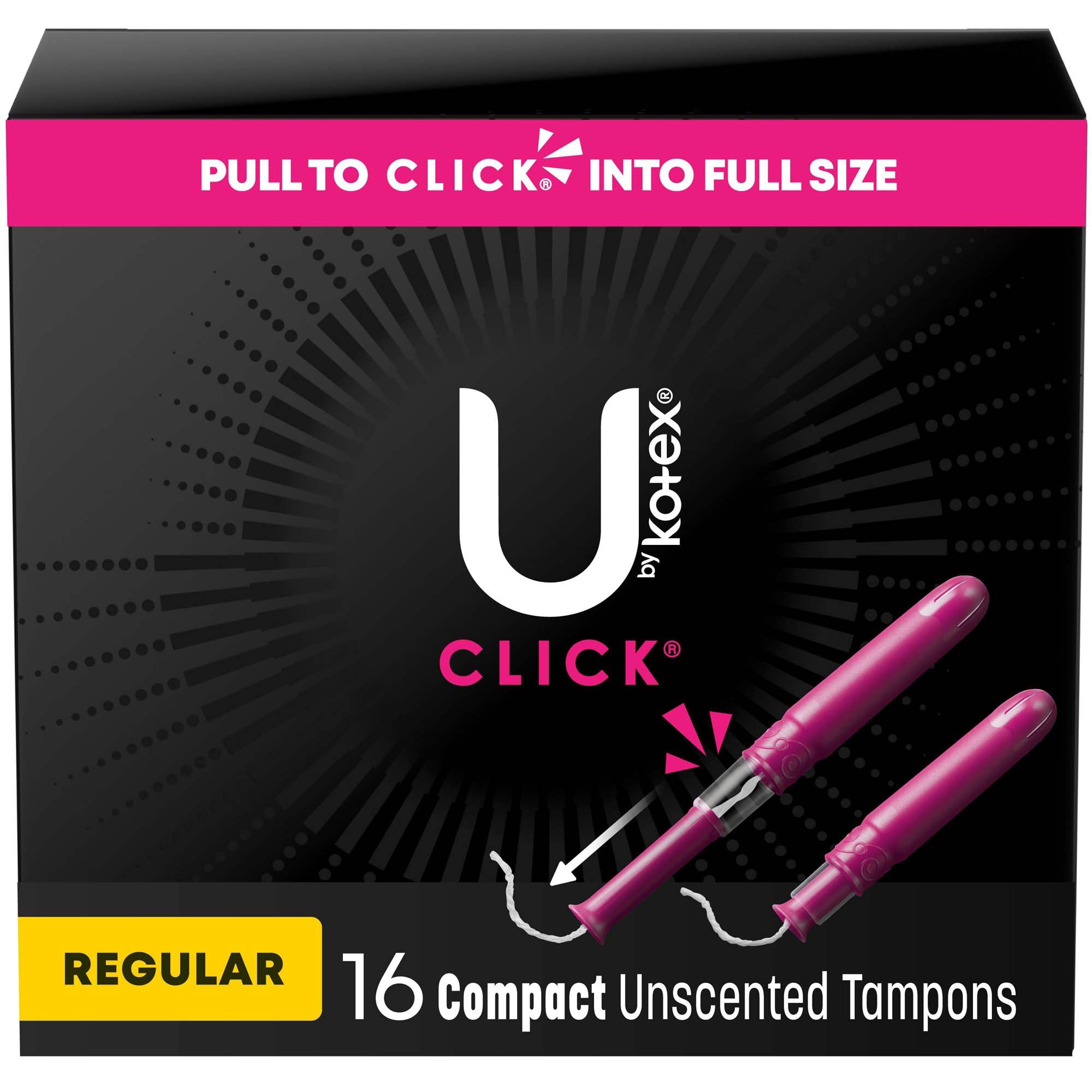 U By Kotex® Click® Compact Tampons, Regular