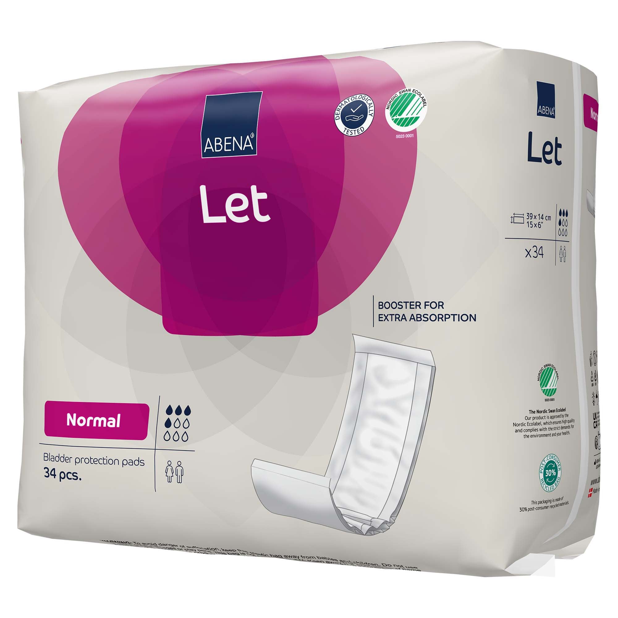 Incontinence Liner Abena® Abri-Let Normal 4.3 X 15.3 Inch Light Absorbency Fluff / Polymer Core One Size Fits Most - image 4