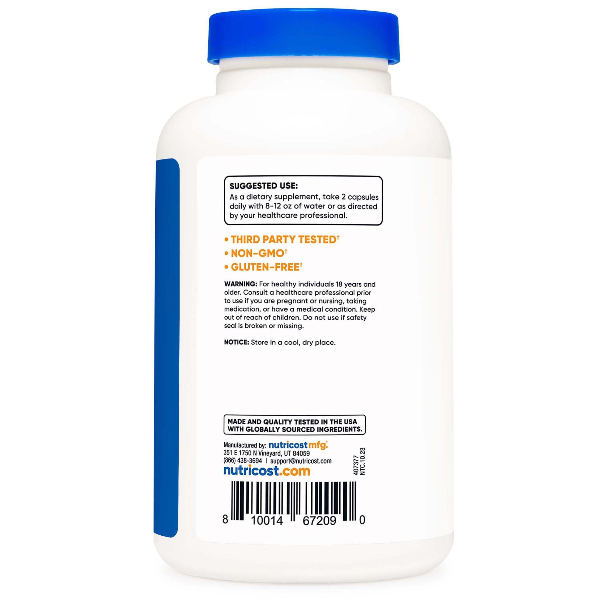 Dietary Supplement nutricost® Magnesium Citrate 420 mg Strength Capsule 240 Per Bottle - image 4