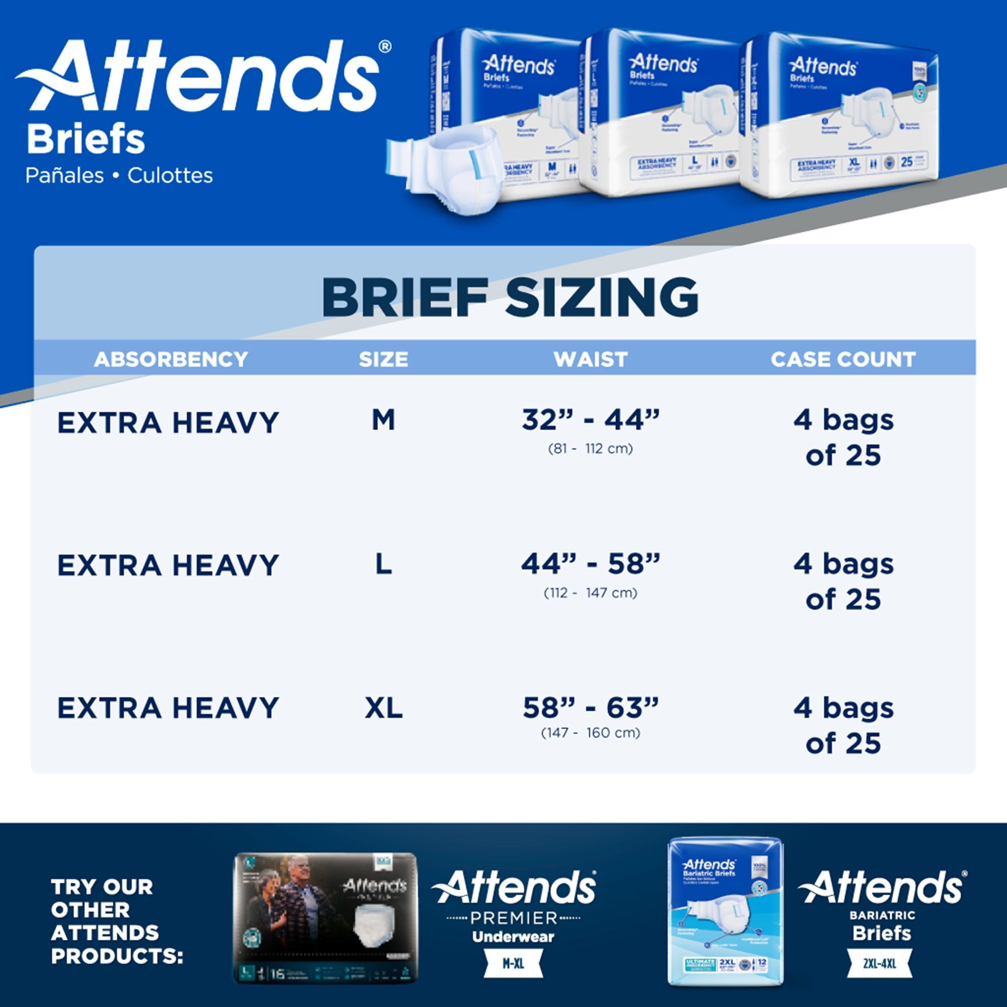 Incontinence Brief Attends® Care Advanced Adult Large Unisex Disposable Heavy Absorbency - image 6