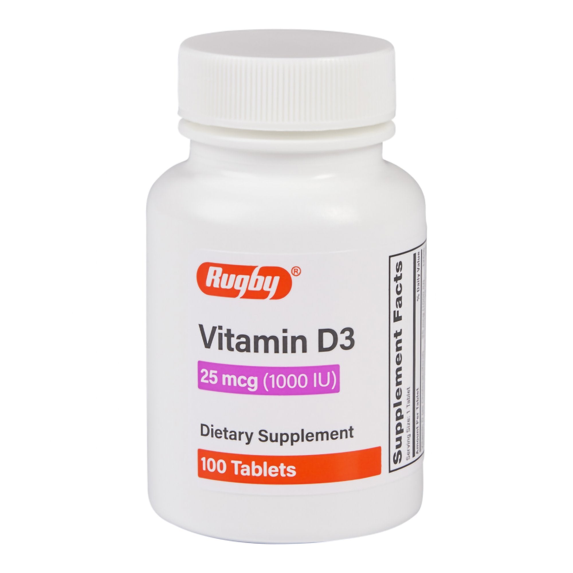 Vitamin Supplement Vitamin D3 1,000 IU Strength Tablet 100 per Bottle
