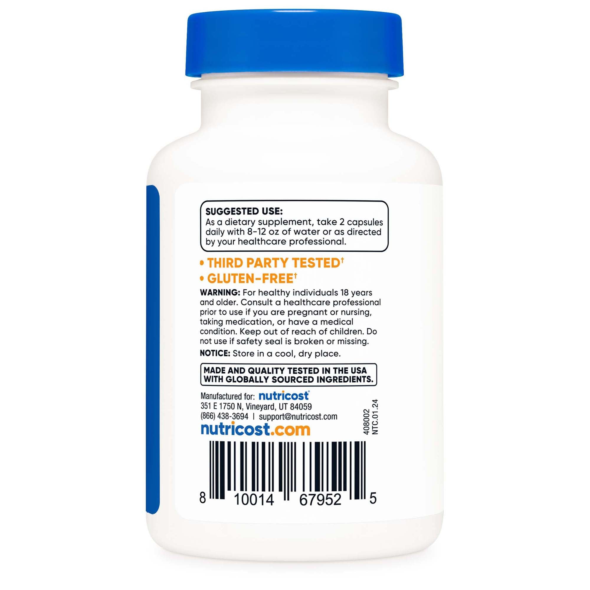 Dietary Supplement nutricost® Tongkat 1,000 mg Strength Capsule 60 Per Bottle - image 3