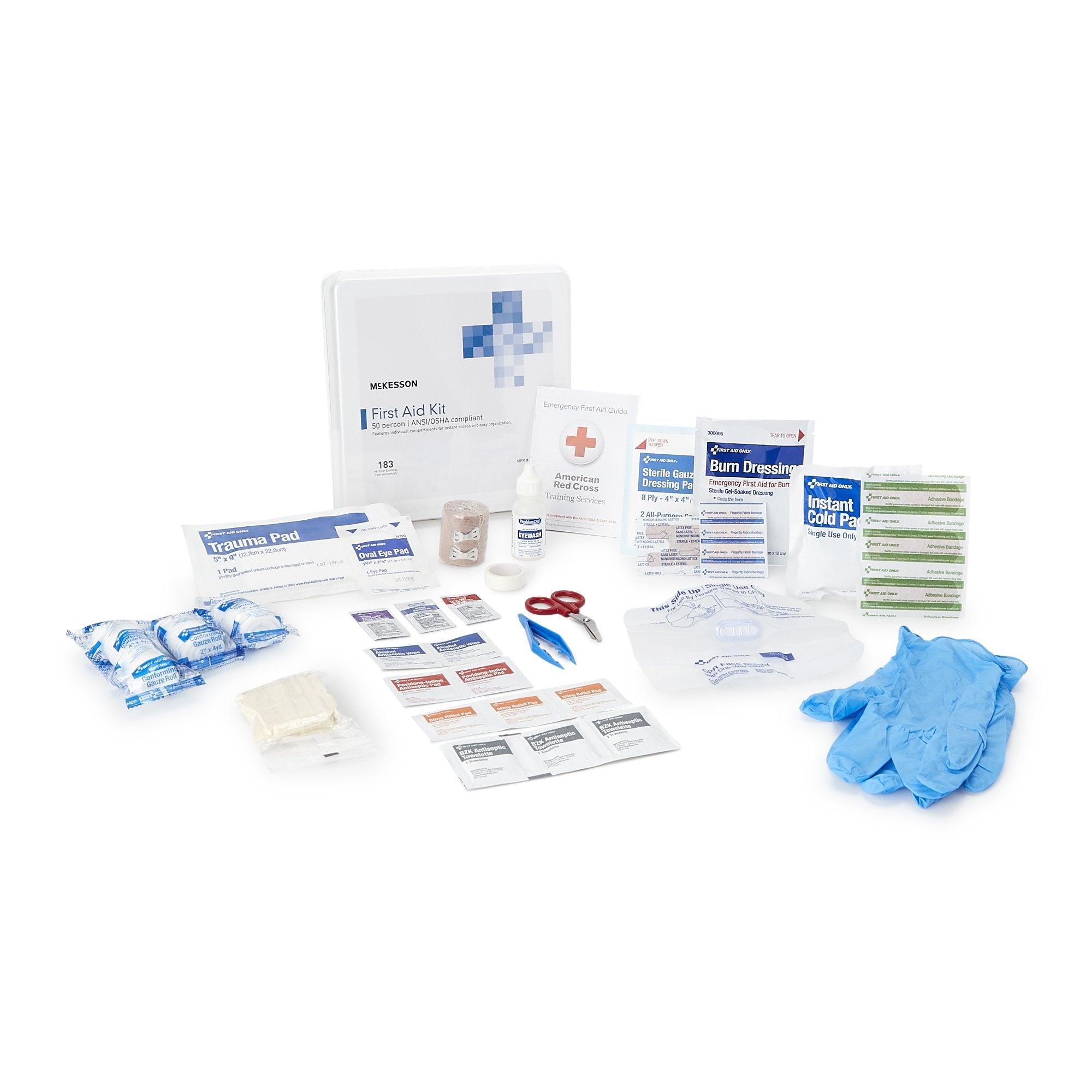 First Aid Kit McKesson 50 Person Plastic Case