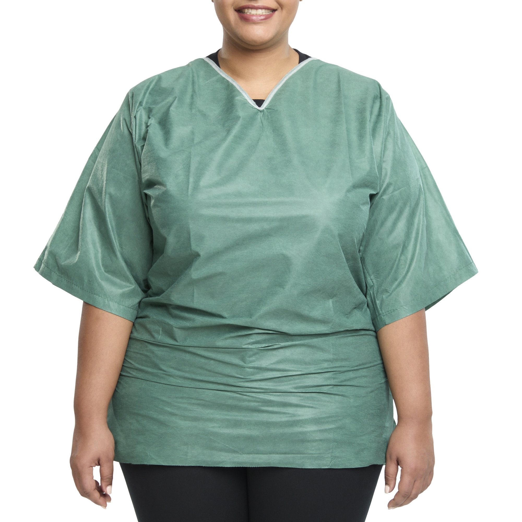 Graham Medical Short Sleeve Scrub Shirt, Green, 2X-Large