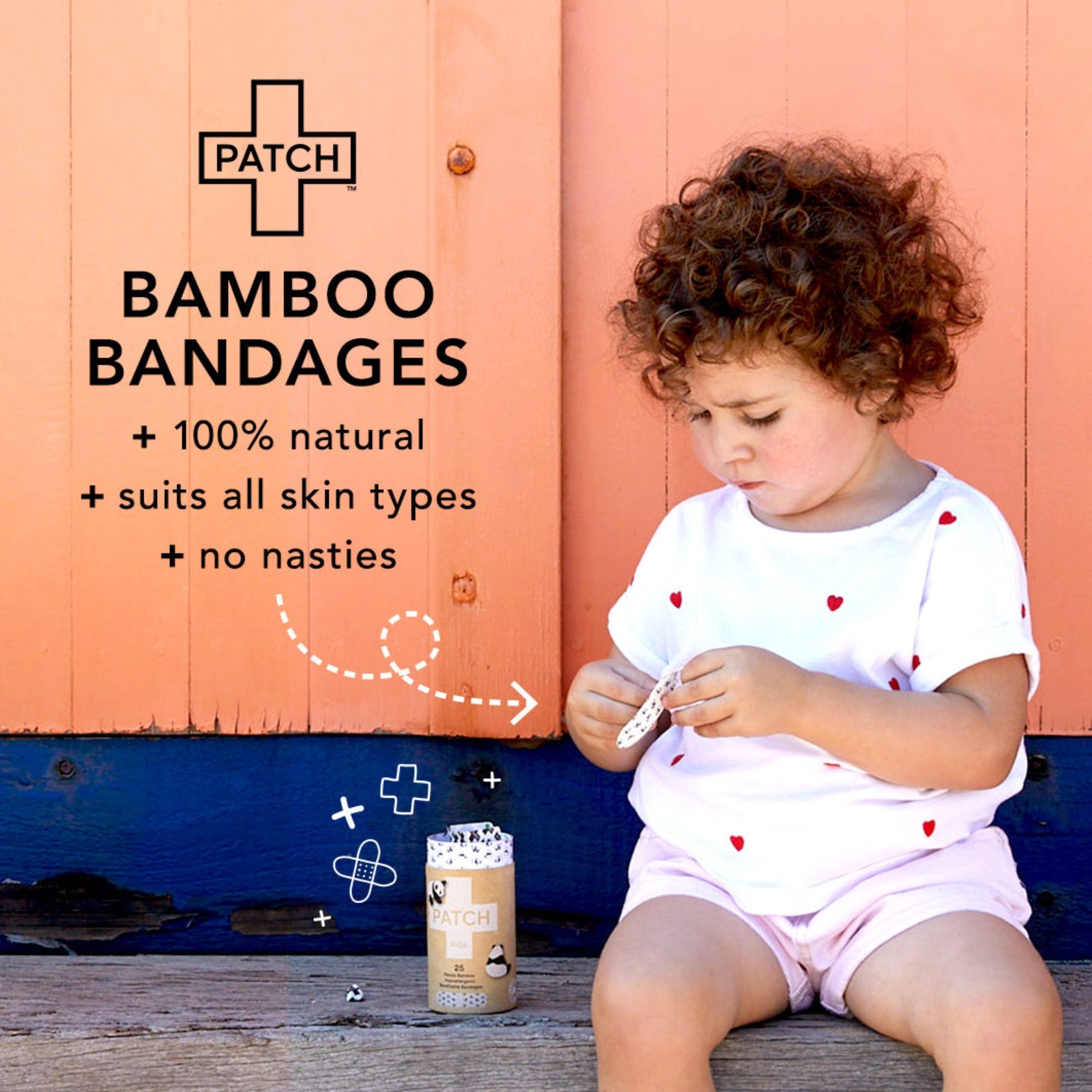 Adhesive Strip Patch™ Kids Bamboo / Coconut Oil Kid Design (Pandas) 2 X 3 Inch / 3 X 3 Inch Sterile - image 7