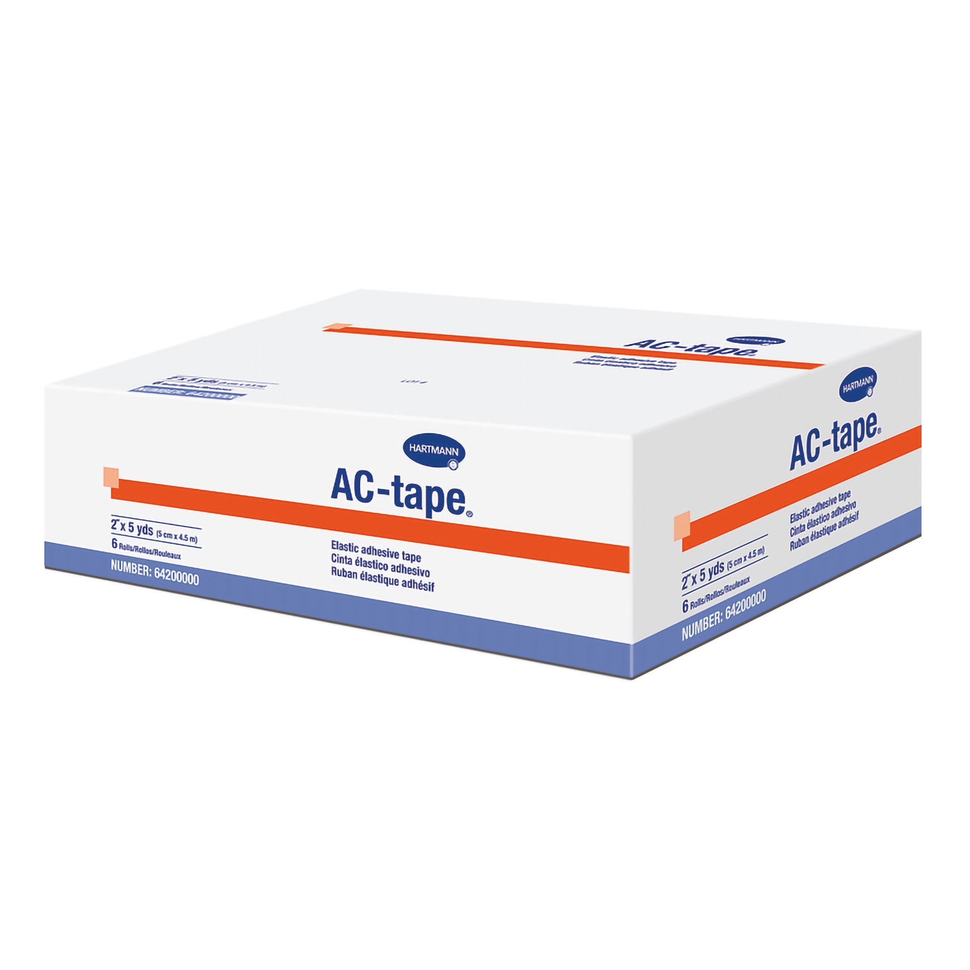 Athletic Tape AC-tape® Tan 2 Inch X 5 Yard Cotton NonSterile