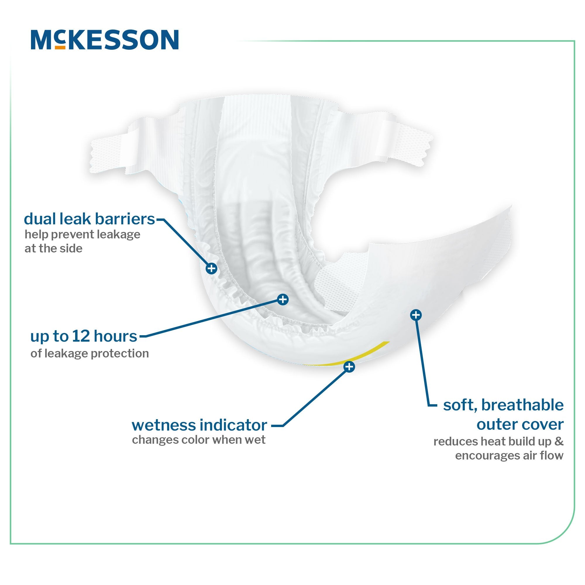 Unisex Baby Diaper McKesson Size 8 Disposable Heavy Absorbency - image 3