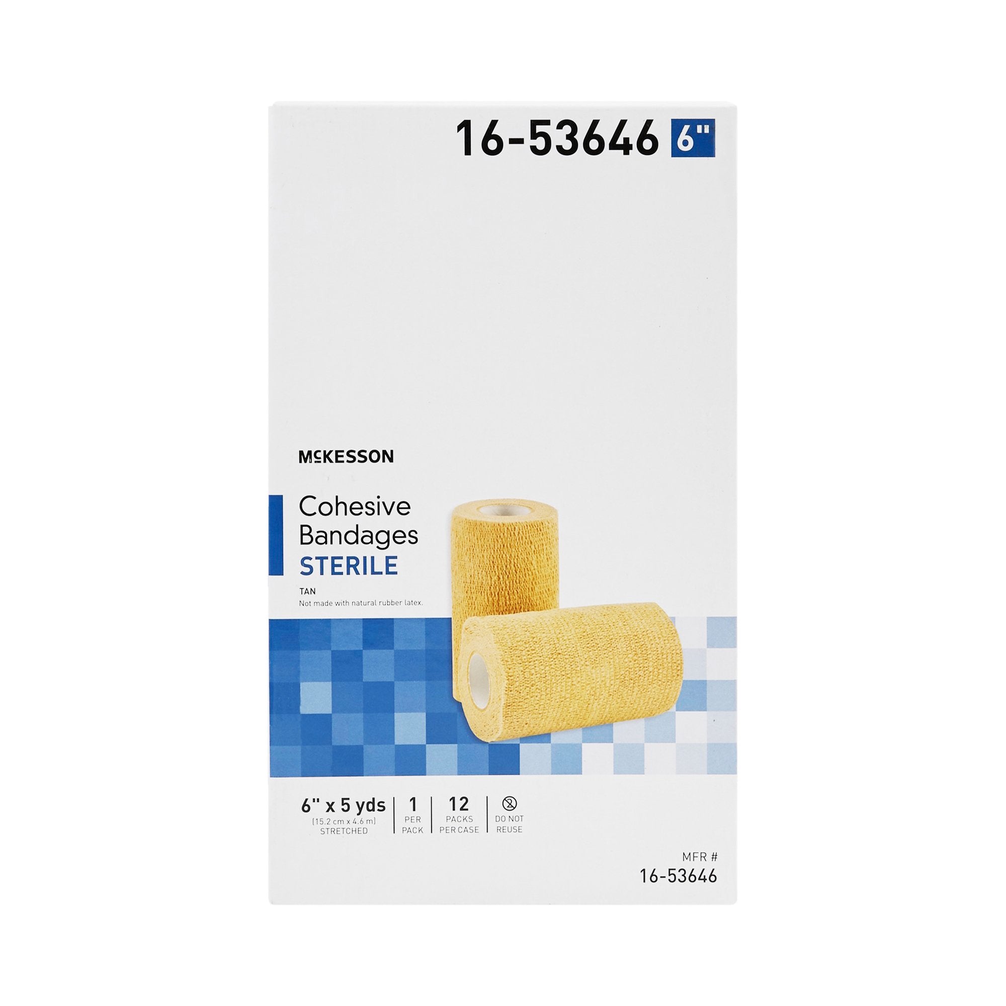 Cohesive Bandage McKesson 6 Inch X 5 Yard Self-adherent Closure Tan Sterile Standard Compression - image 2