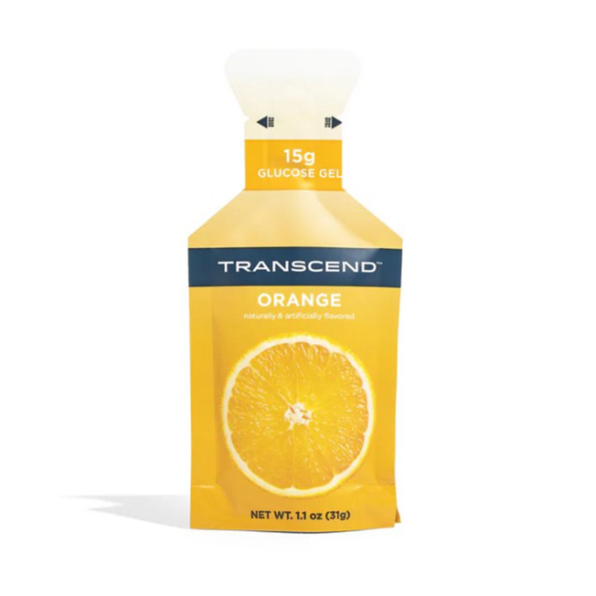 Glucose Supplement Transcend™ 3 per Pack Gel Orange Flavor
