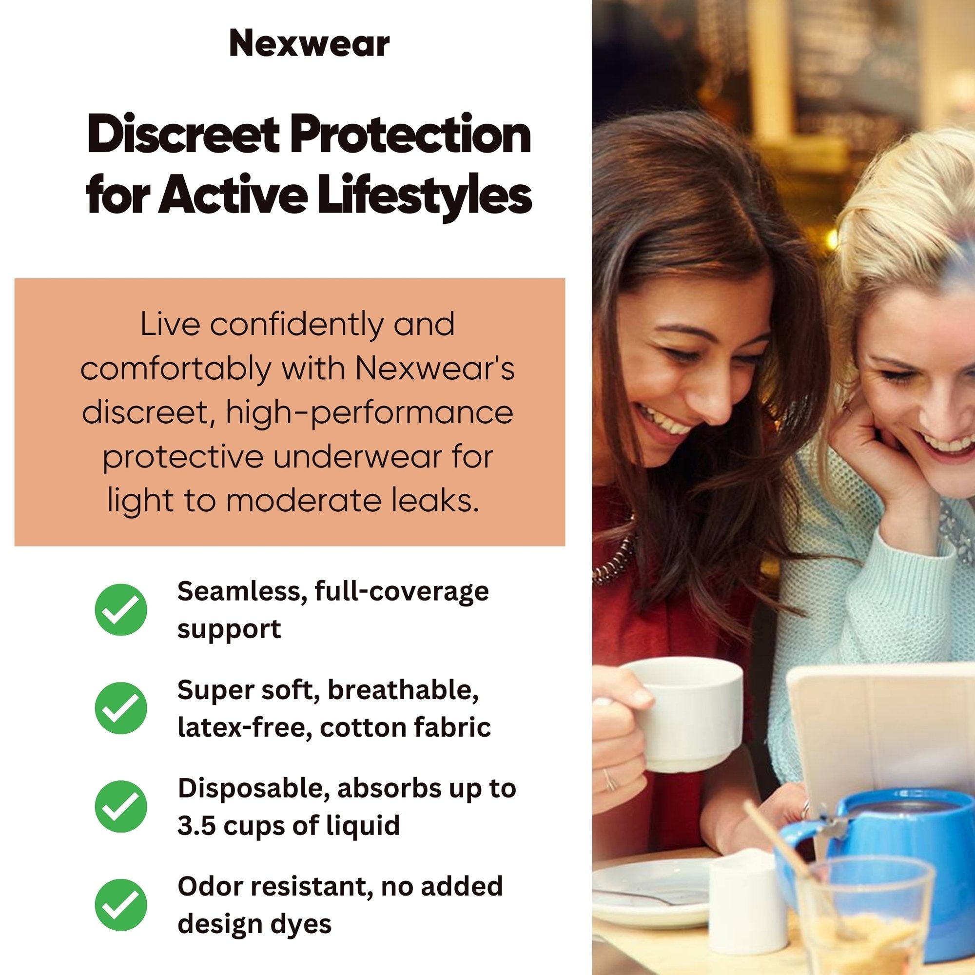 Absorbent Underwear Nexwear Pull On Adult Small / Medium Female Disposable Moderate Absorbency - image 7