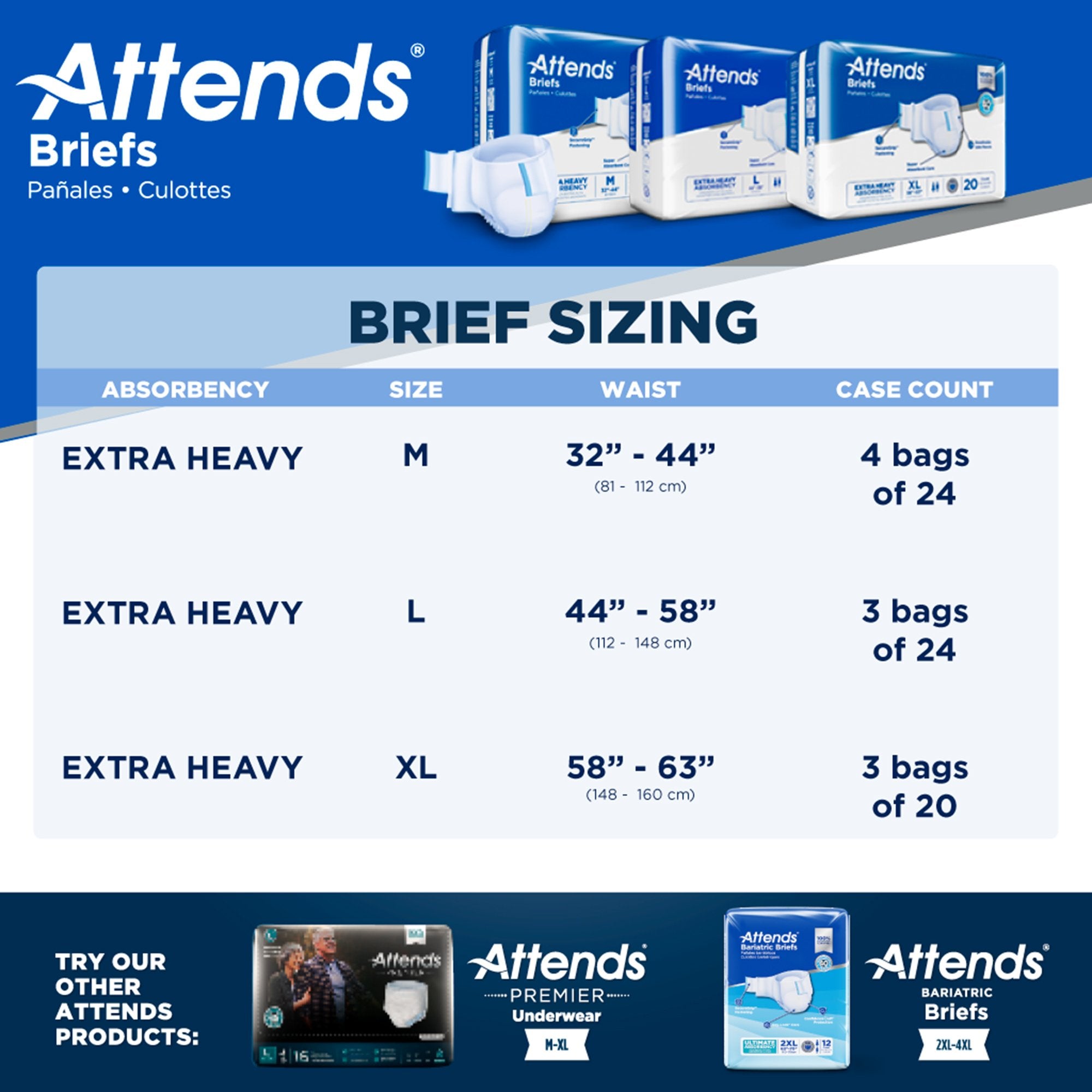 Incontinence Brief Attends® Care Advanced Adult Large Unisex Disposable Heavy Absorbency - image 6