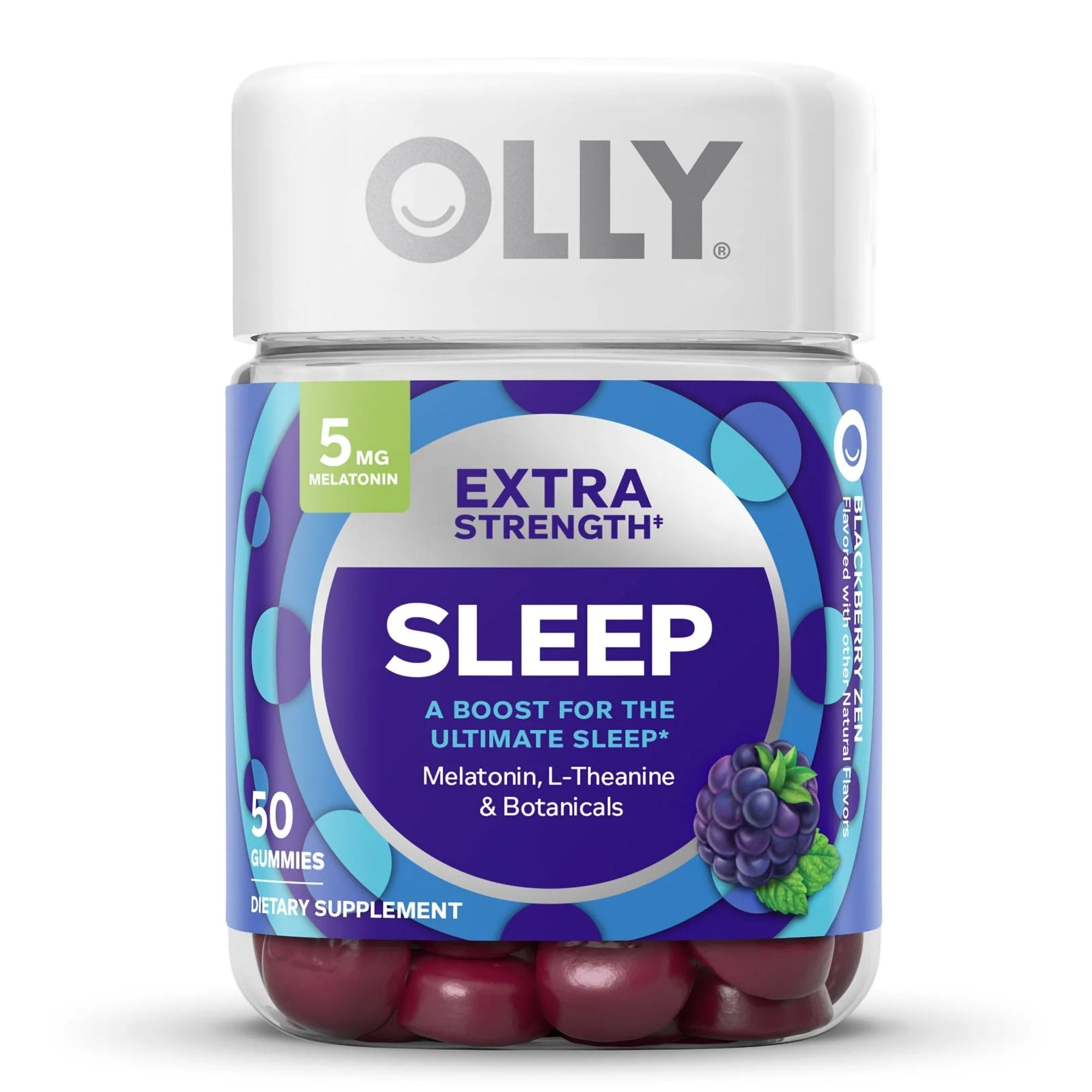 Sleep Aid OLLY® Extra Strength Sleep 50 per Bottle Gummy 5 mg - 100 mg Strength