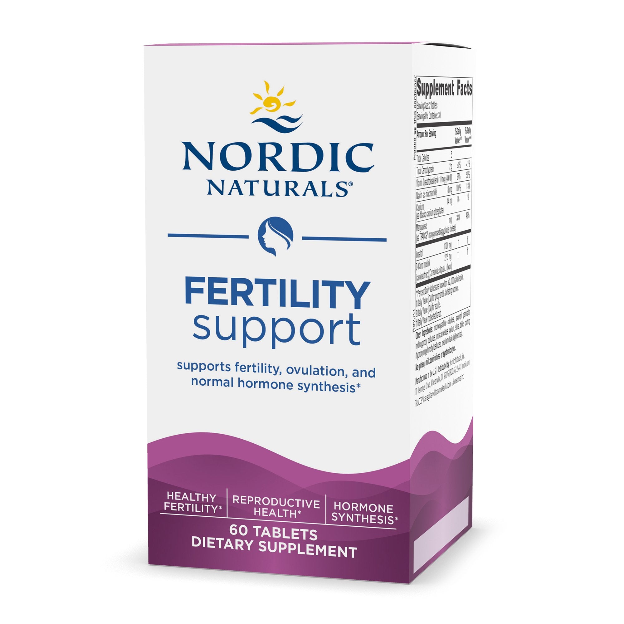 Dietary Supplement Nordic Naturals® Fertility Support Inositol 1100 mg Strength Tablet 60 per Bottle - image 5