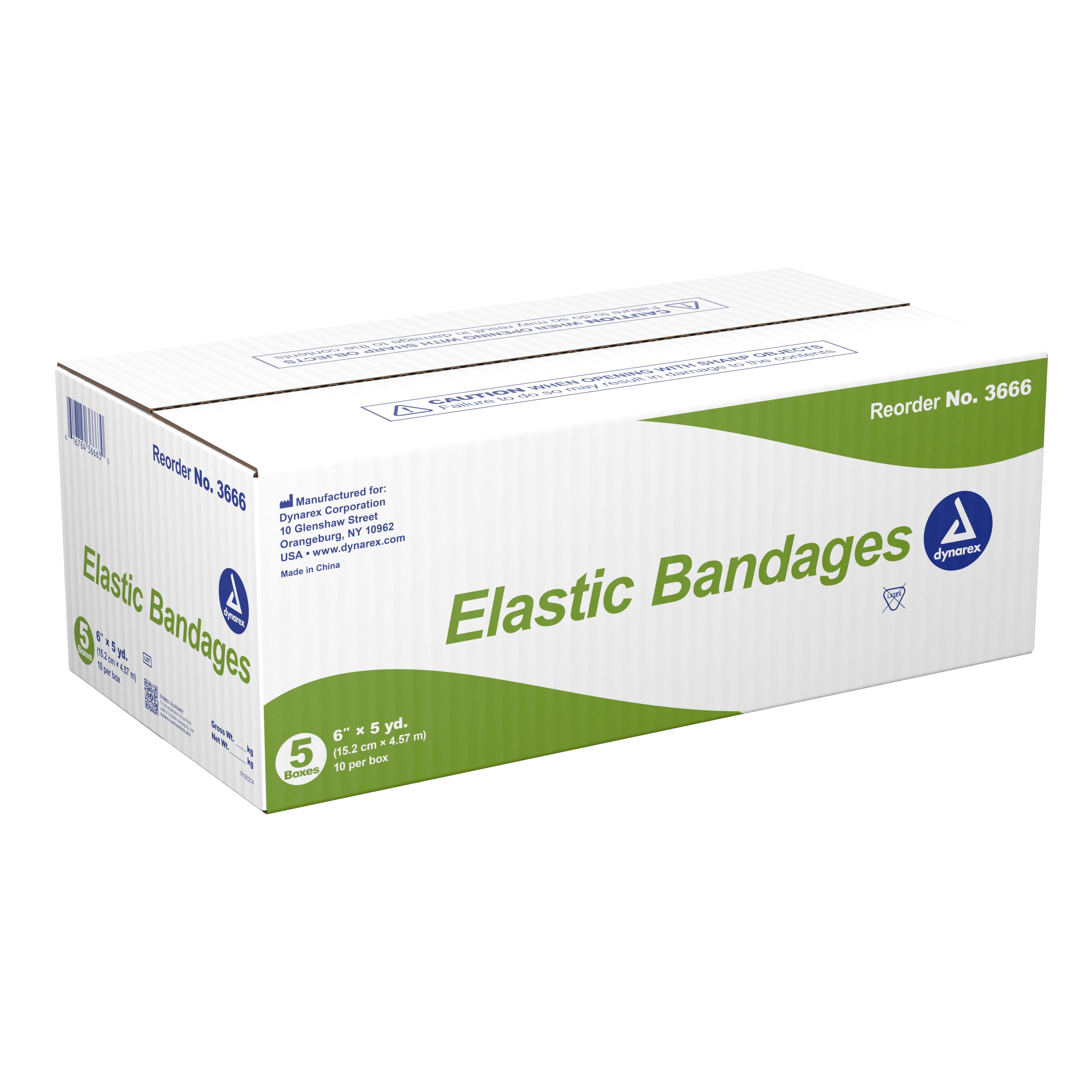 Elastic Bandage Dynarex® 6 Inch X 4-1/2 Yard Clip Detached Closure Tan NonSterile Standard Compression - image 3