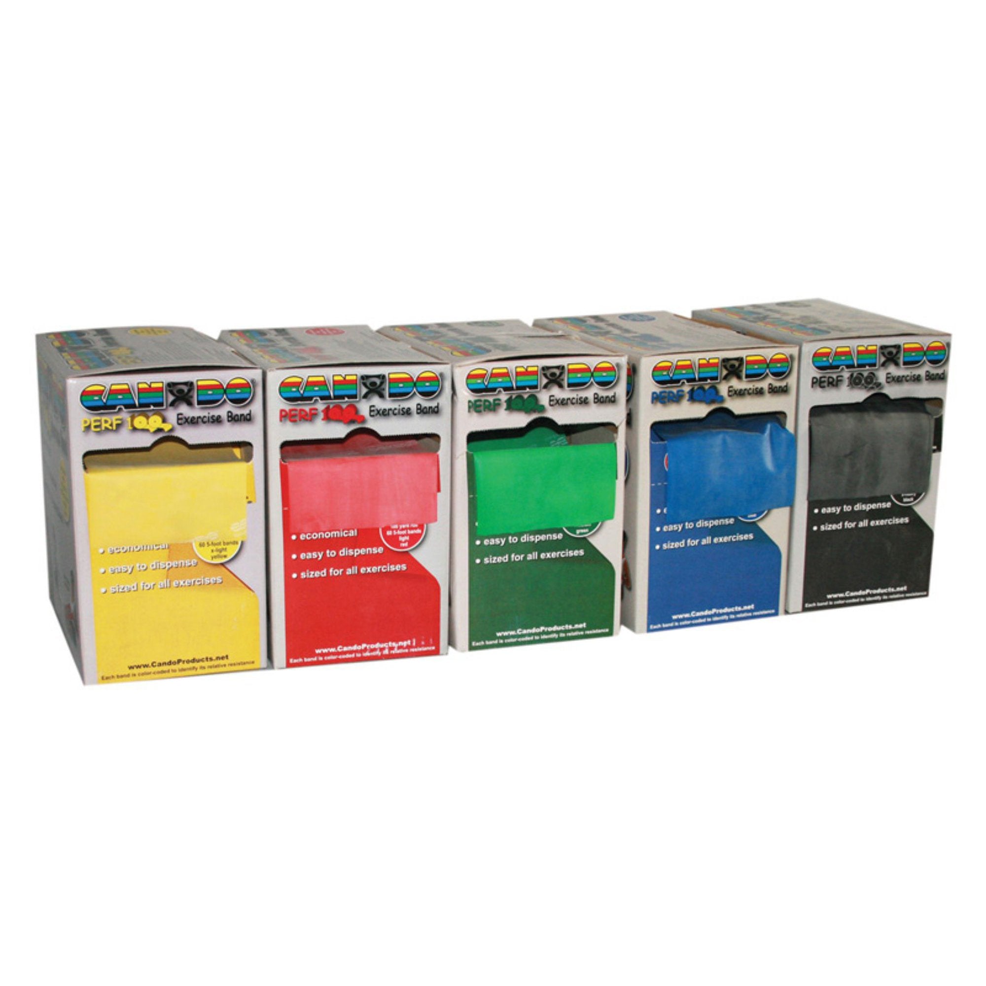 Exercise Resistance Band CanDo® Perf 100™ Green 5 Inch X 100 Yard Medium Resistance - image 2
