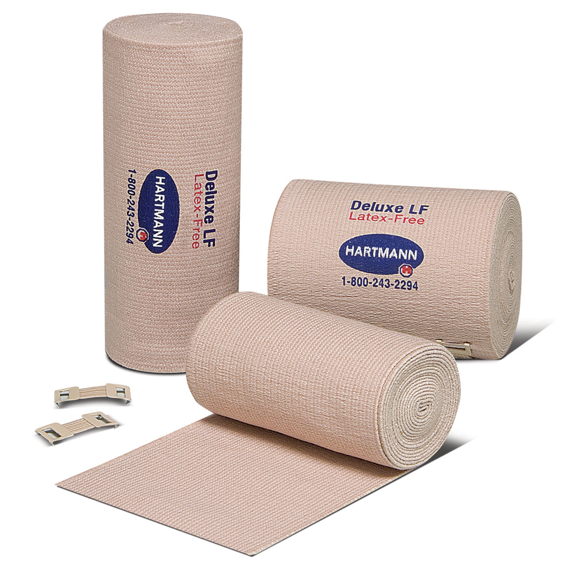 Elastic Bandage Deluxe® LF® 6 Inch X 11 Yard Double Length Clip Detached Closure Tan NonSterile Standard Compression - image 2