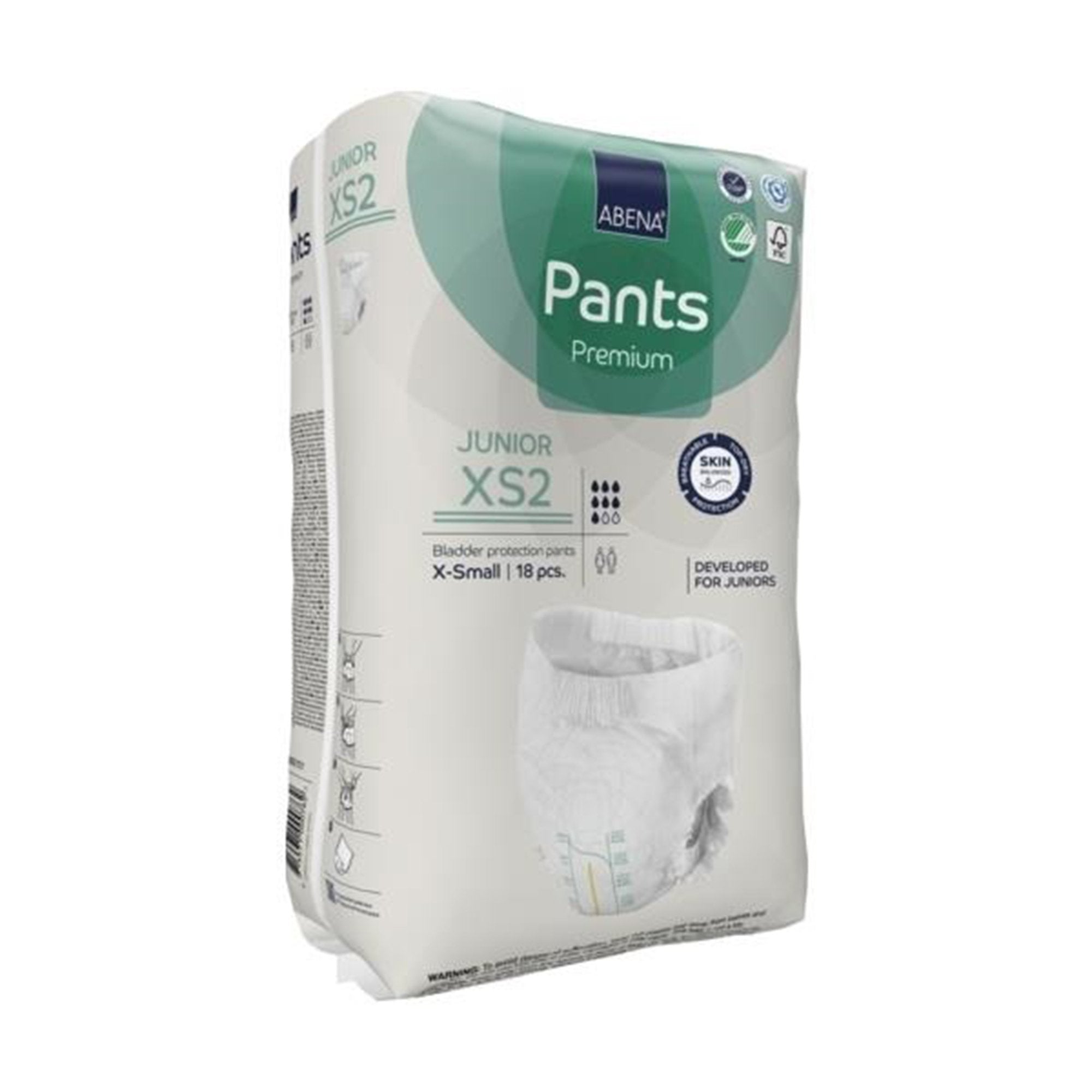 Unisex Youth Absorbent Underwear Abena® Premium Pants Junior XS2 Pull On with Tear Away Seams X-Small Disposable Moderate Absorbency - image 3