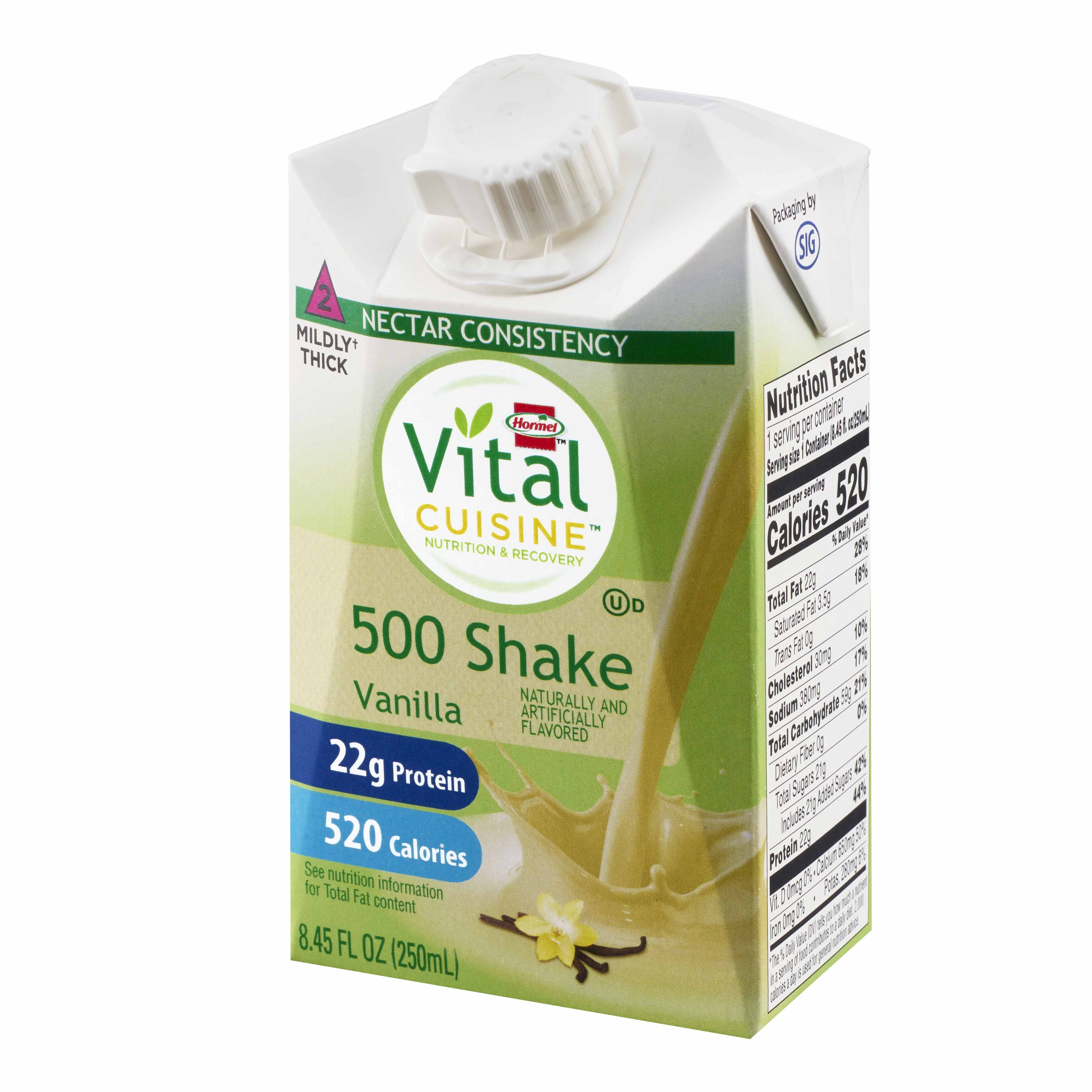 Oral Supplement Hormel Vital Cuisine® 500 Shakes Vanilla Flavor Liquid 8.45 oz. Carton - image 4