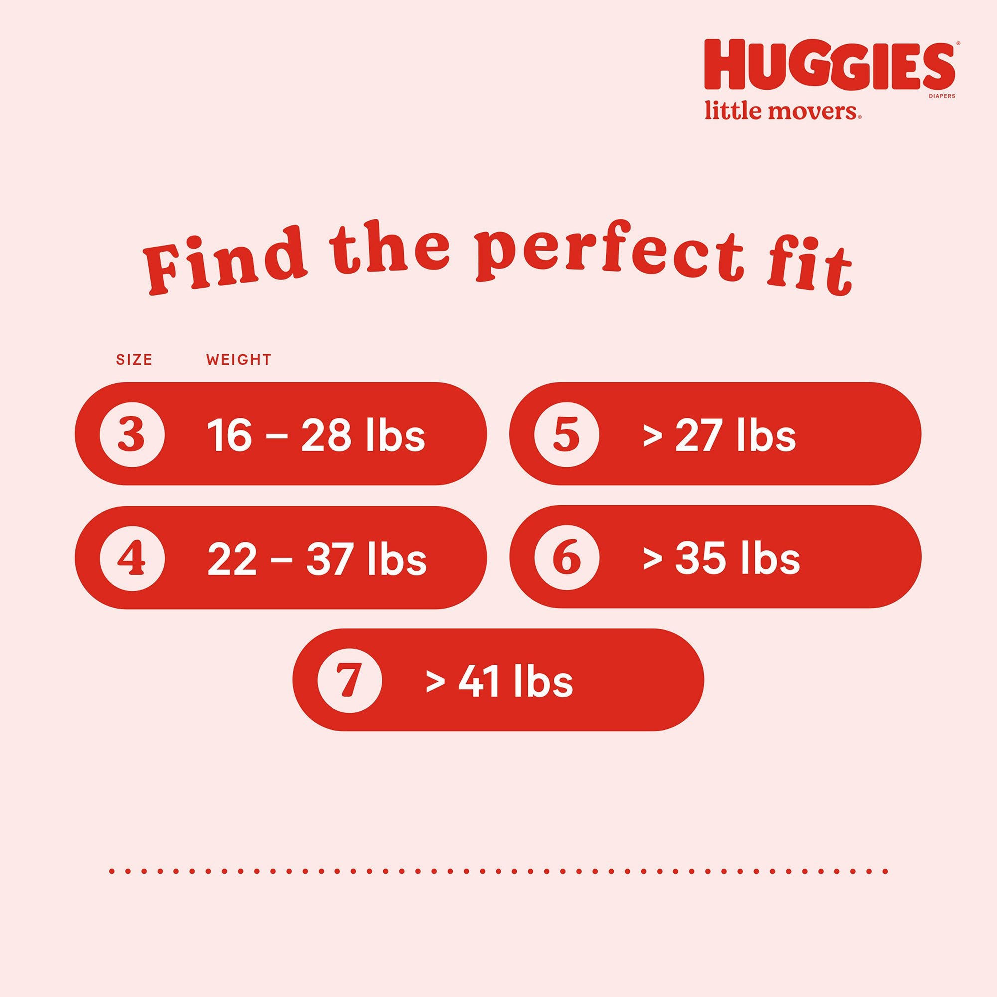 Unisex Baby Diaper Huggies® Little Movers Size 7 Disposable Moderate Absorbency - image 2