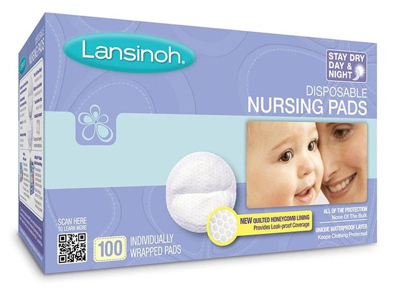 Nipple Shield Lansinoh® Stay Dry One Size Fits Most Cotton Disposable